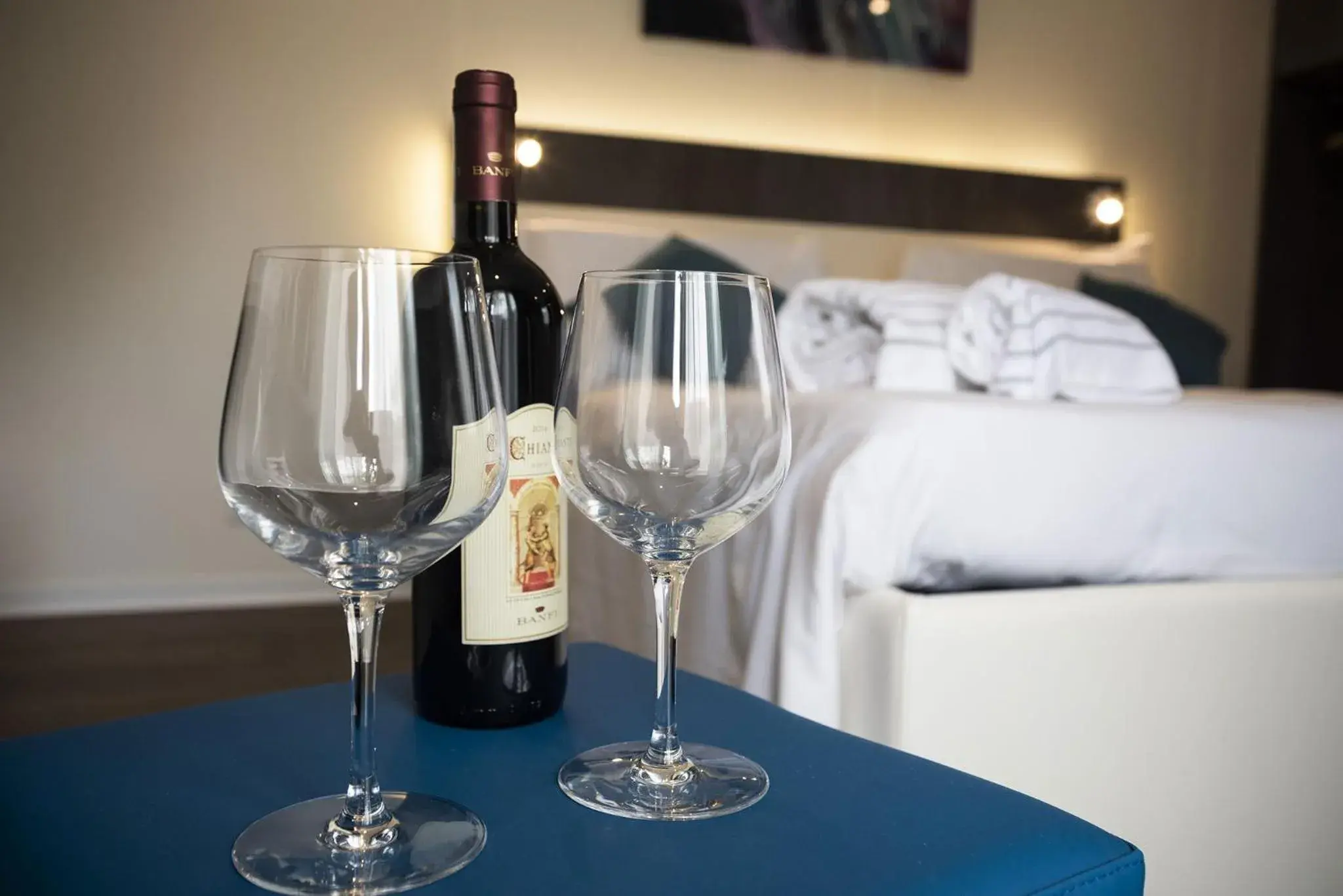 Alcoholic drinks, Bed in Flaminio Village Bungalow Park Alcoholic drinks, Bed in Flaminio Village Bungalow Park