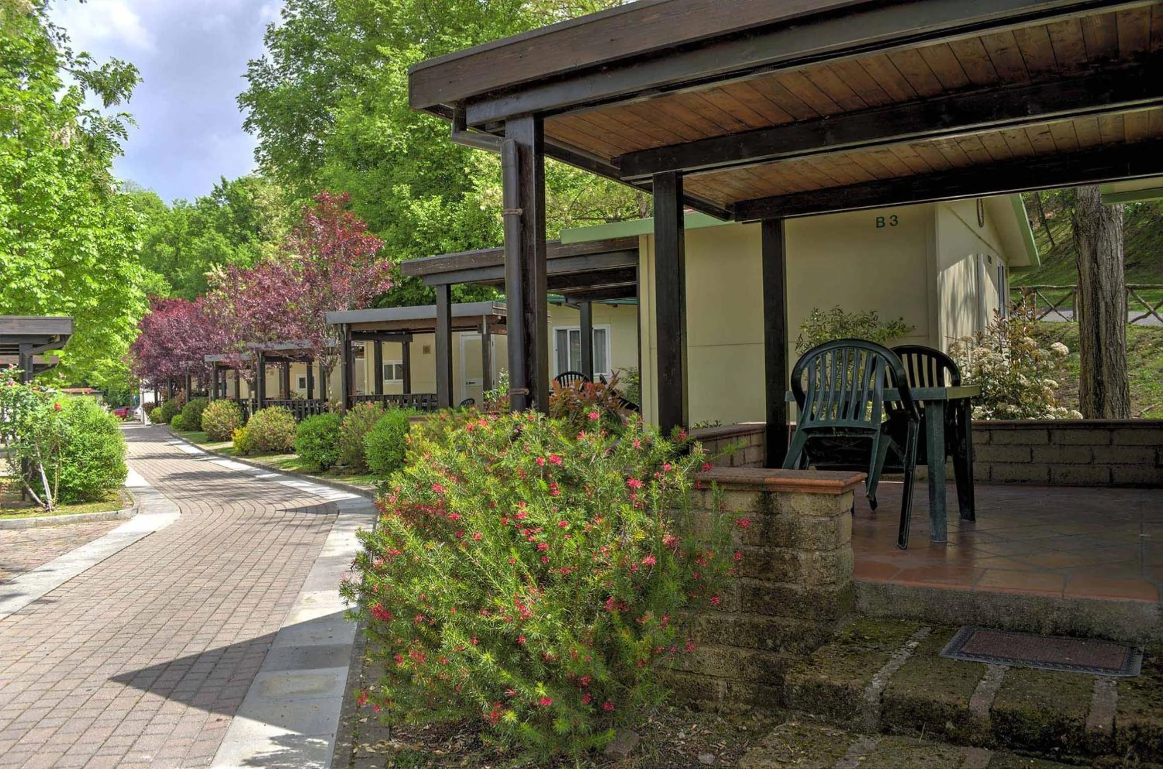 Patio in Flaminio Village Bungalow Park