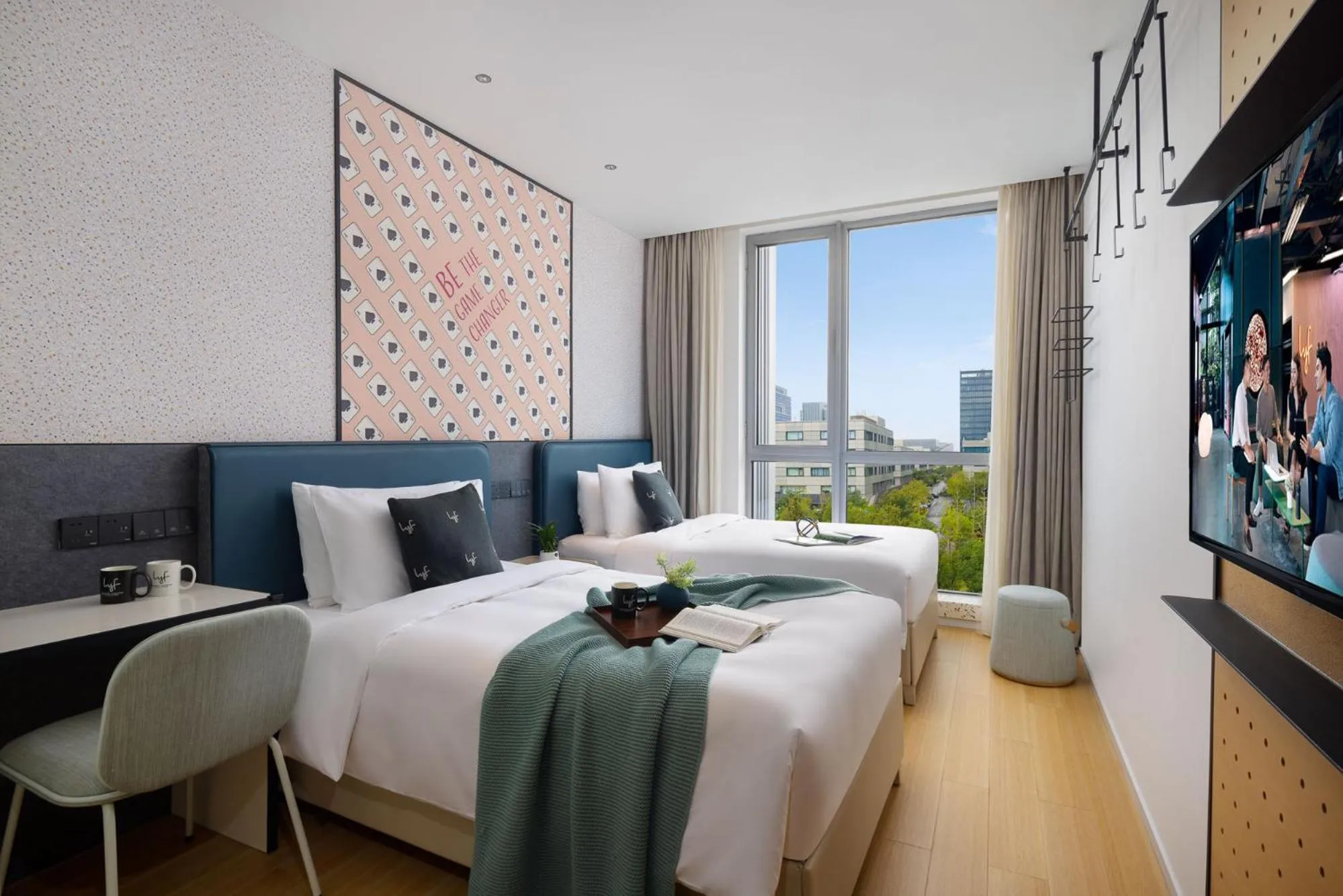 Bedroom, Bed in lyf by Ascott Hongqiao Shanghai NECC