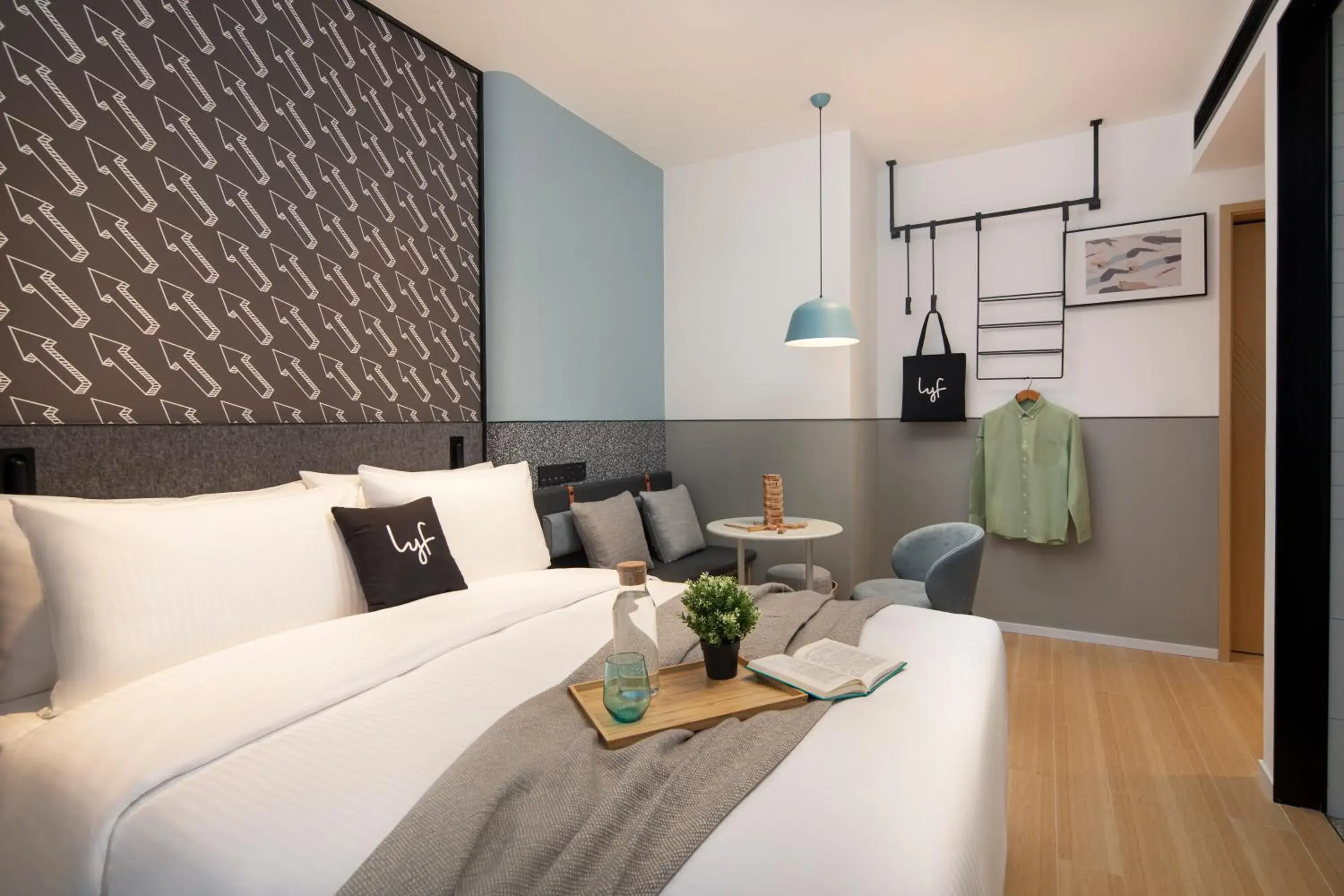 Photo of the whole room, Bed in lyf by Ascott Hongqiao Shanghai NECC Photo of the whole room, Bed in lyf by Ascott Hongqiao Shanghai NECC