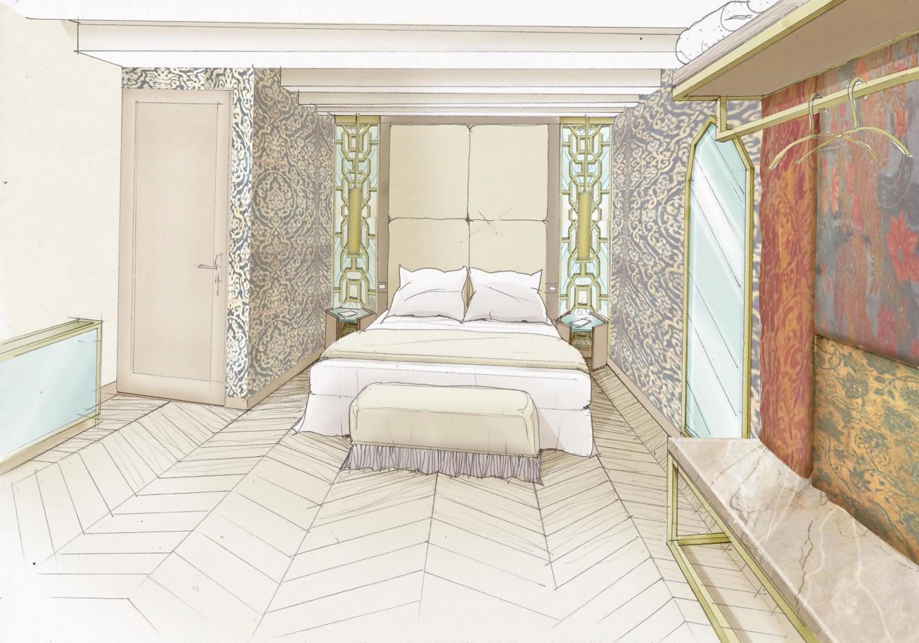 Bedroom, Bed in Hotel Antiche Figure