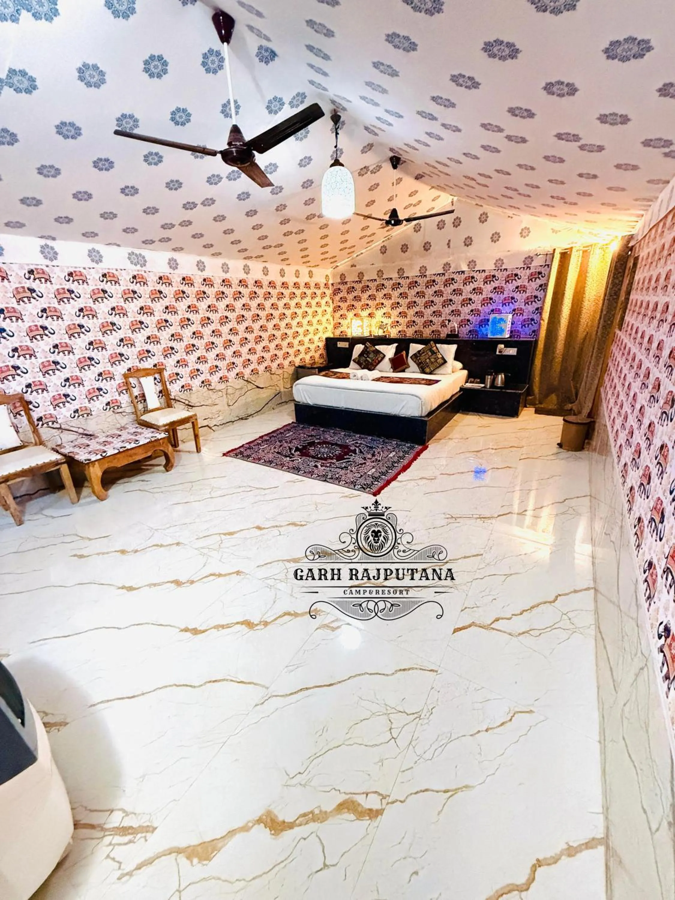 View (from property/room), Bed in Garh Rajputana camp