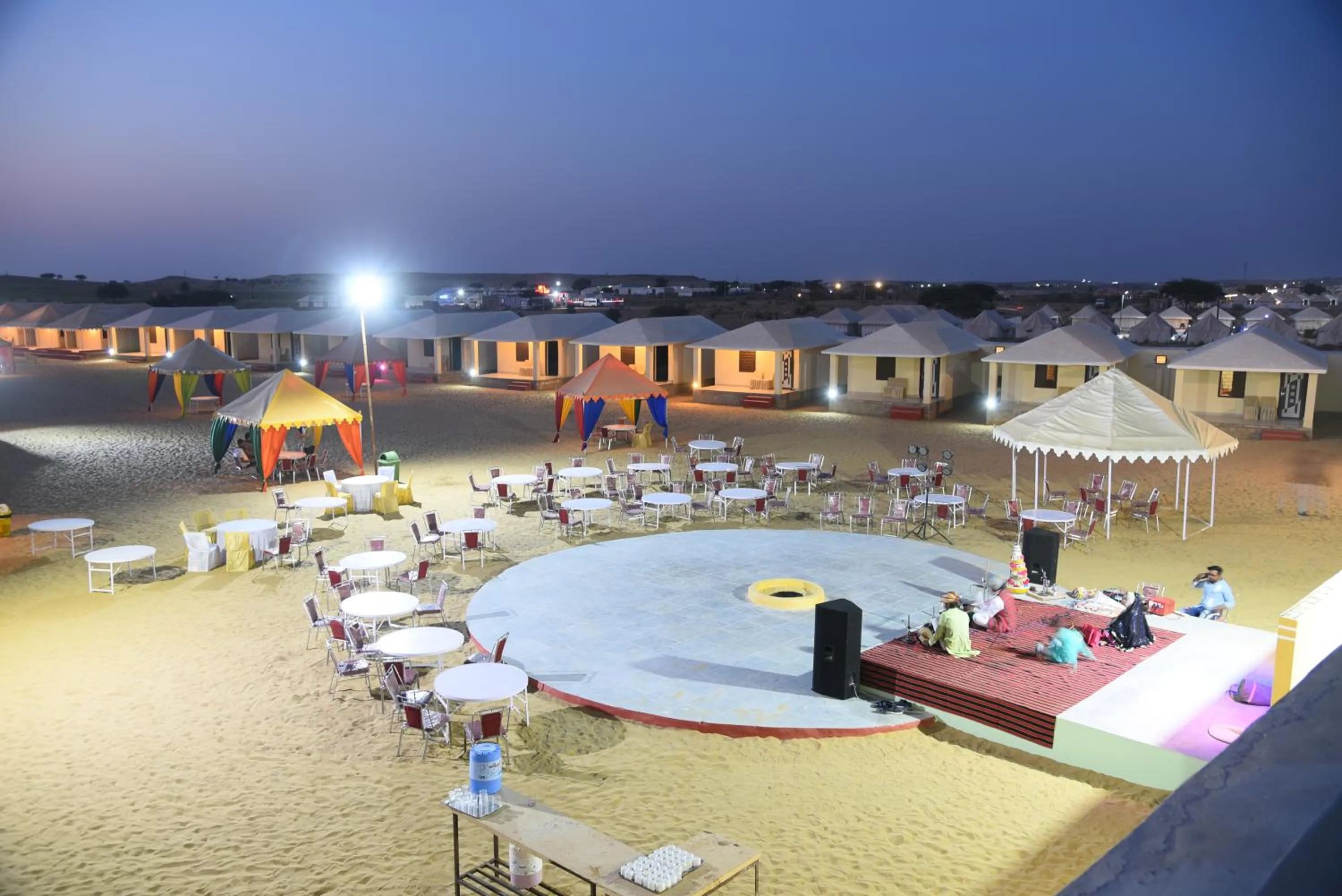 Evening entertainment in Garh Rajputana camp