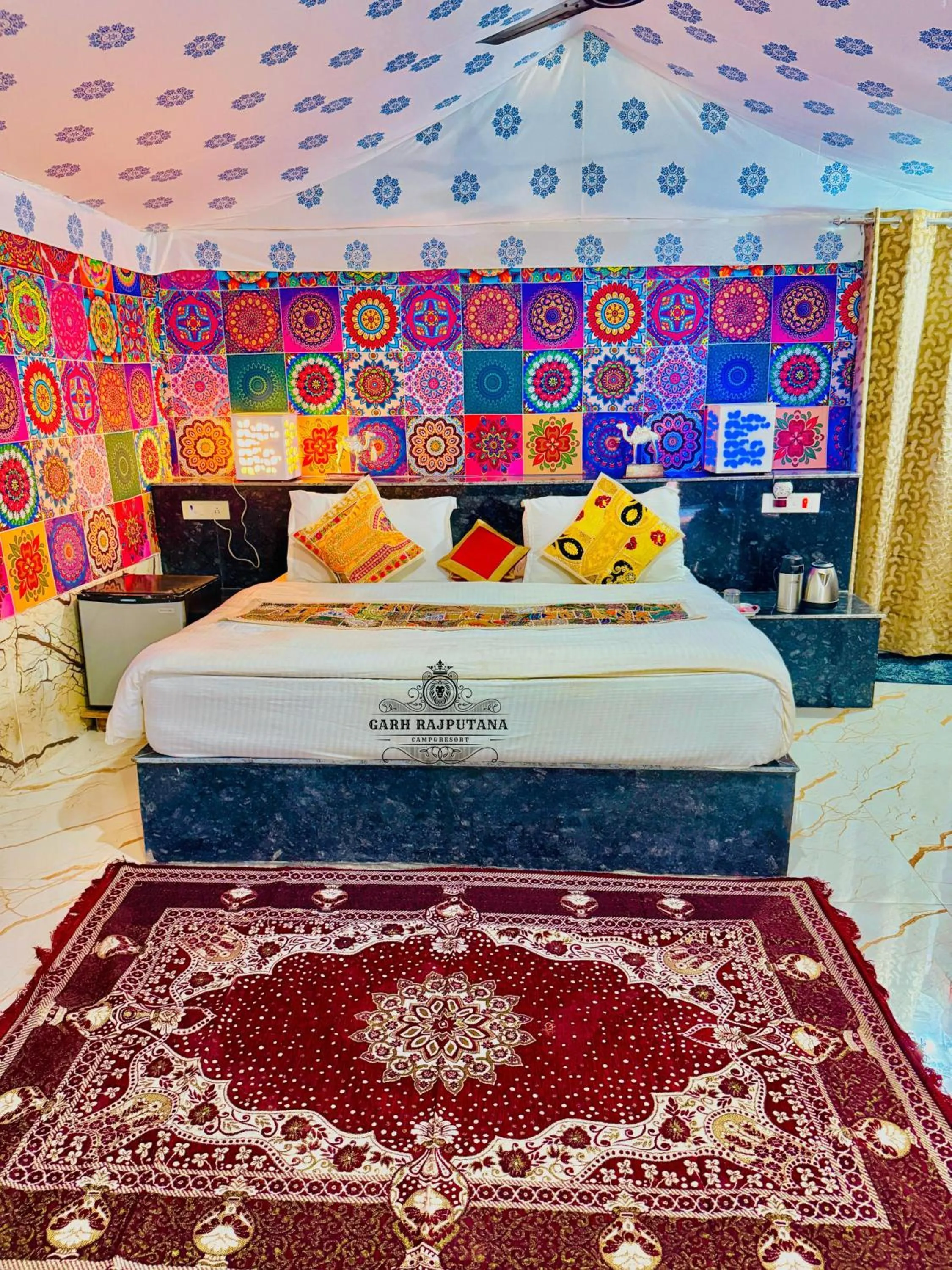 Bed in Garh Rajputana camp