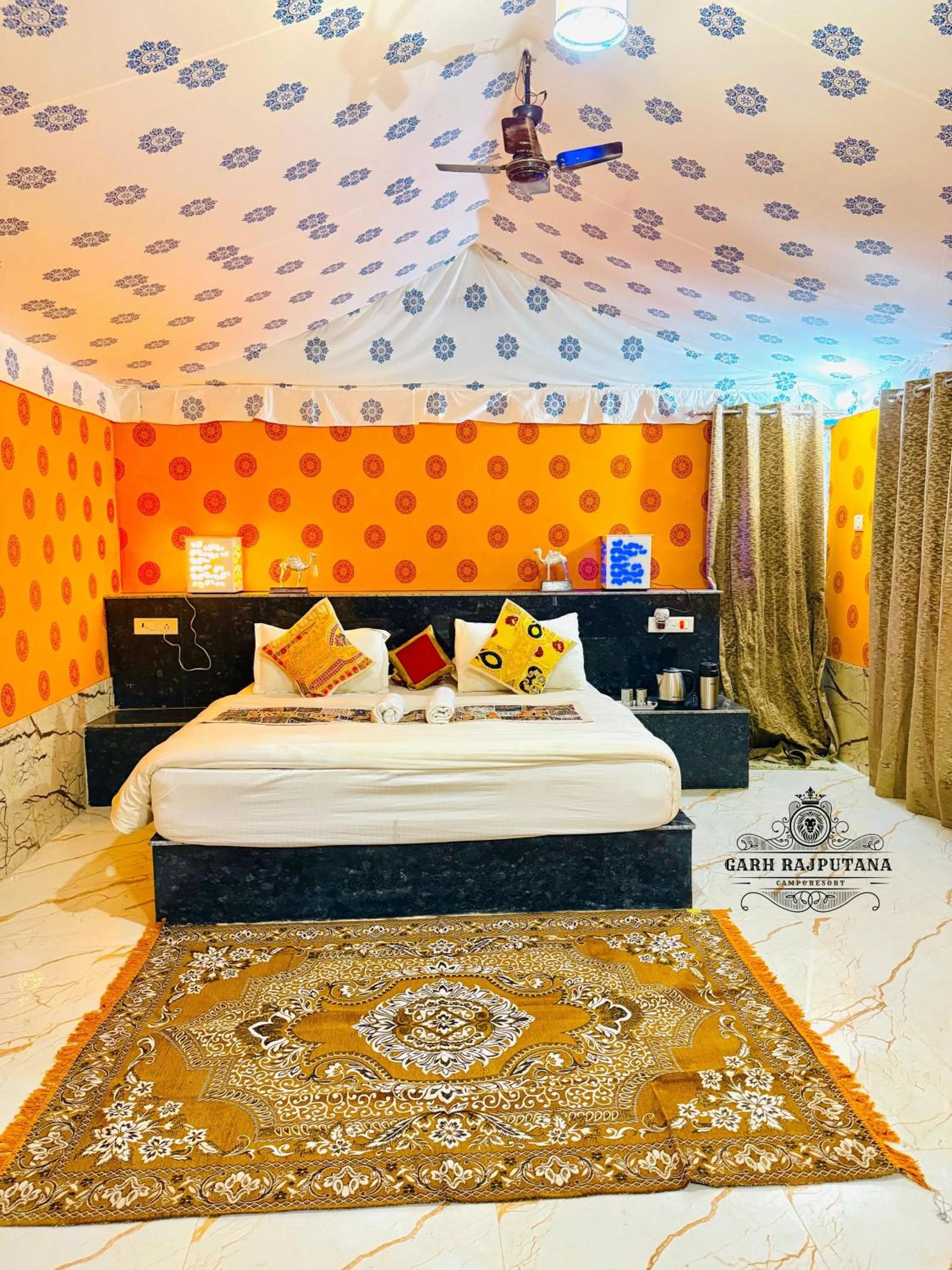 Bed in Garh Rajputana camp