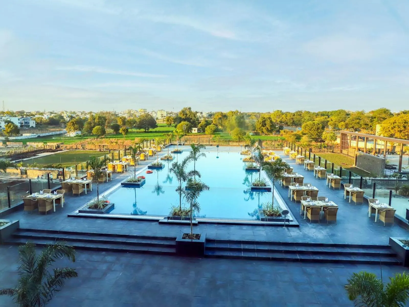 Swimming pool in Essentia Luxury Hotel Indore