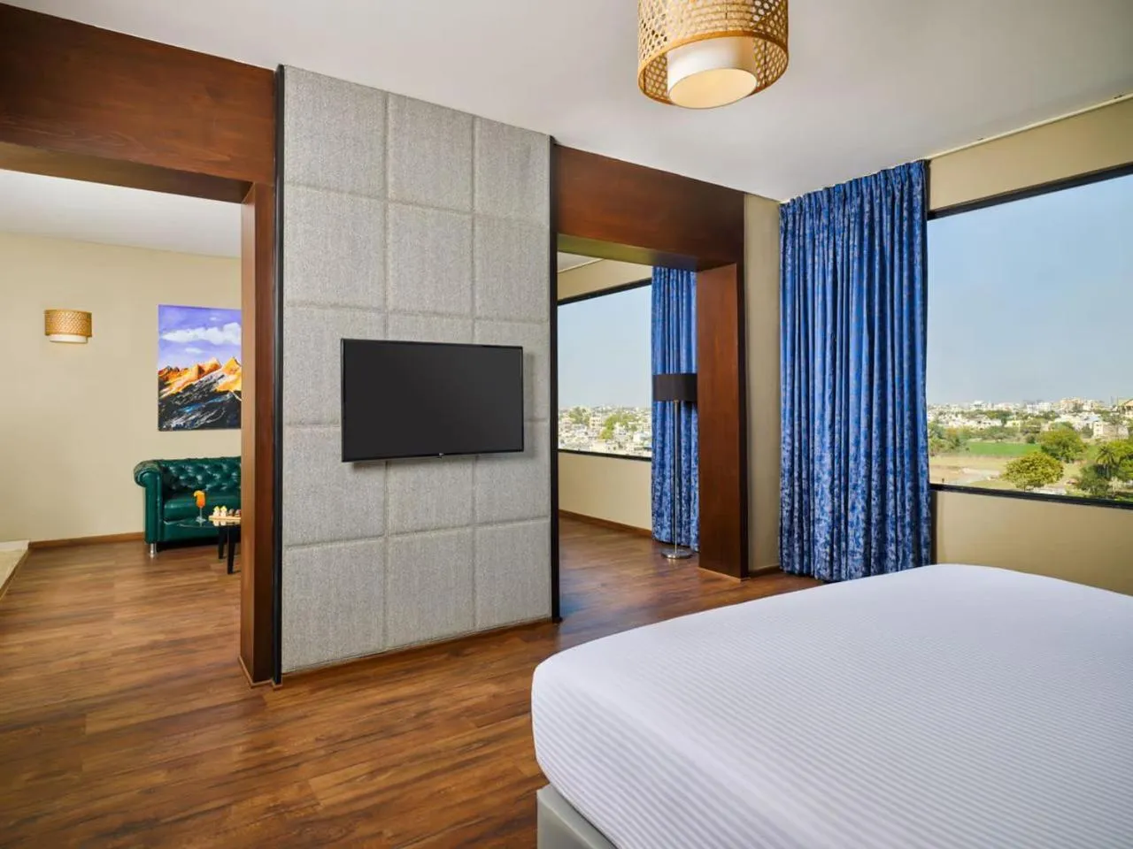 Bedroom, Bed in Essentia Luxury Hotel Indore