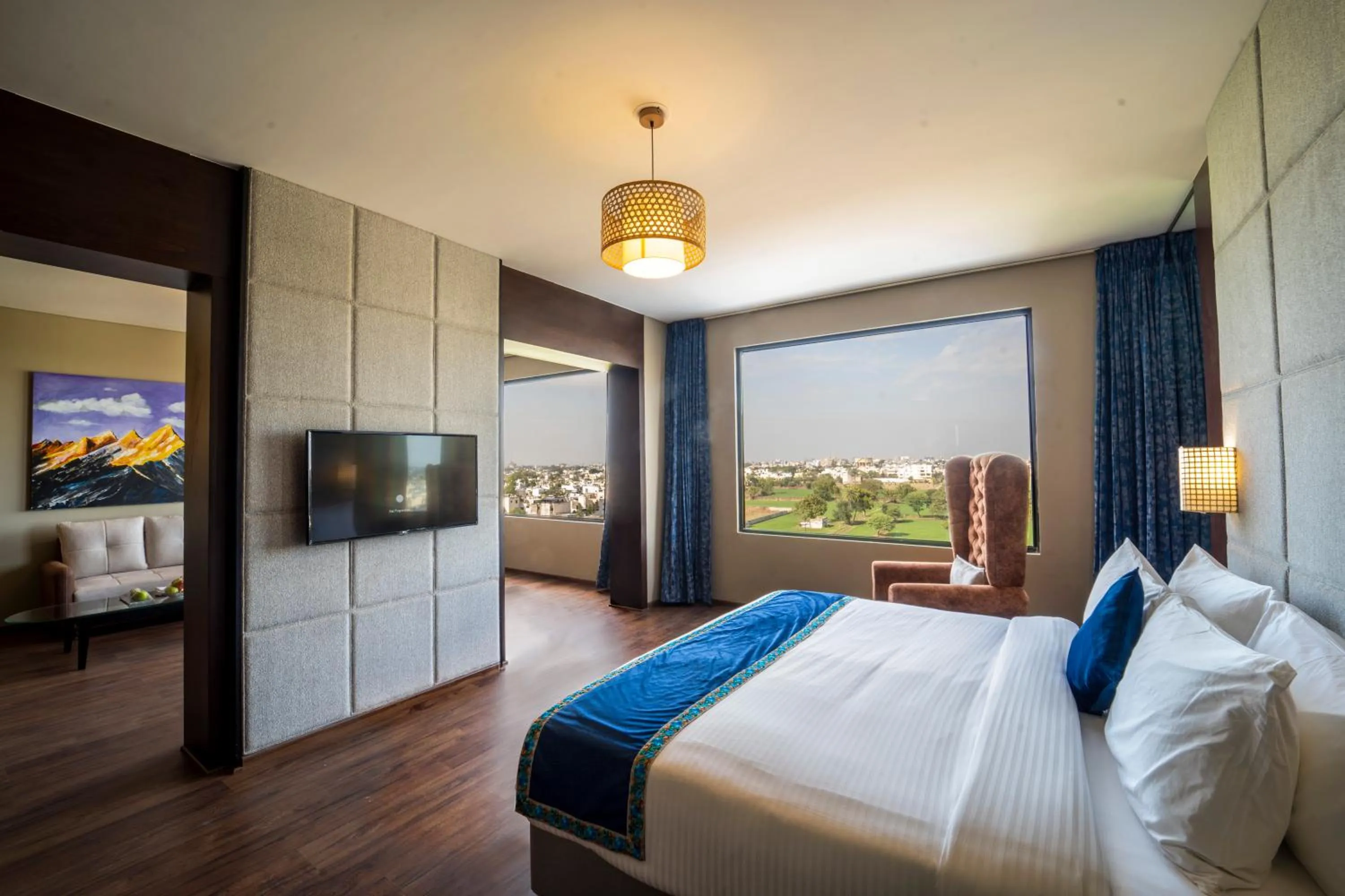 Photo of the whole room, Bed in Essentia Luxury Hotel Indore