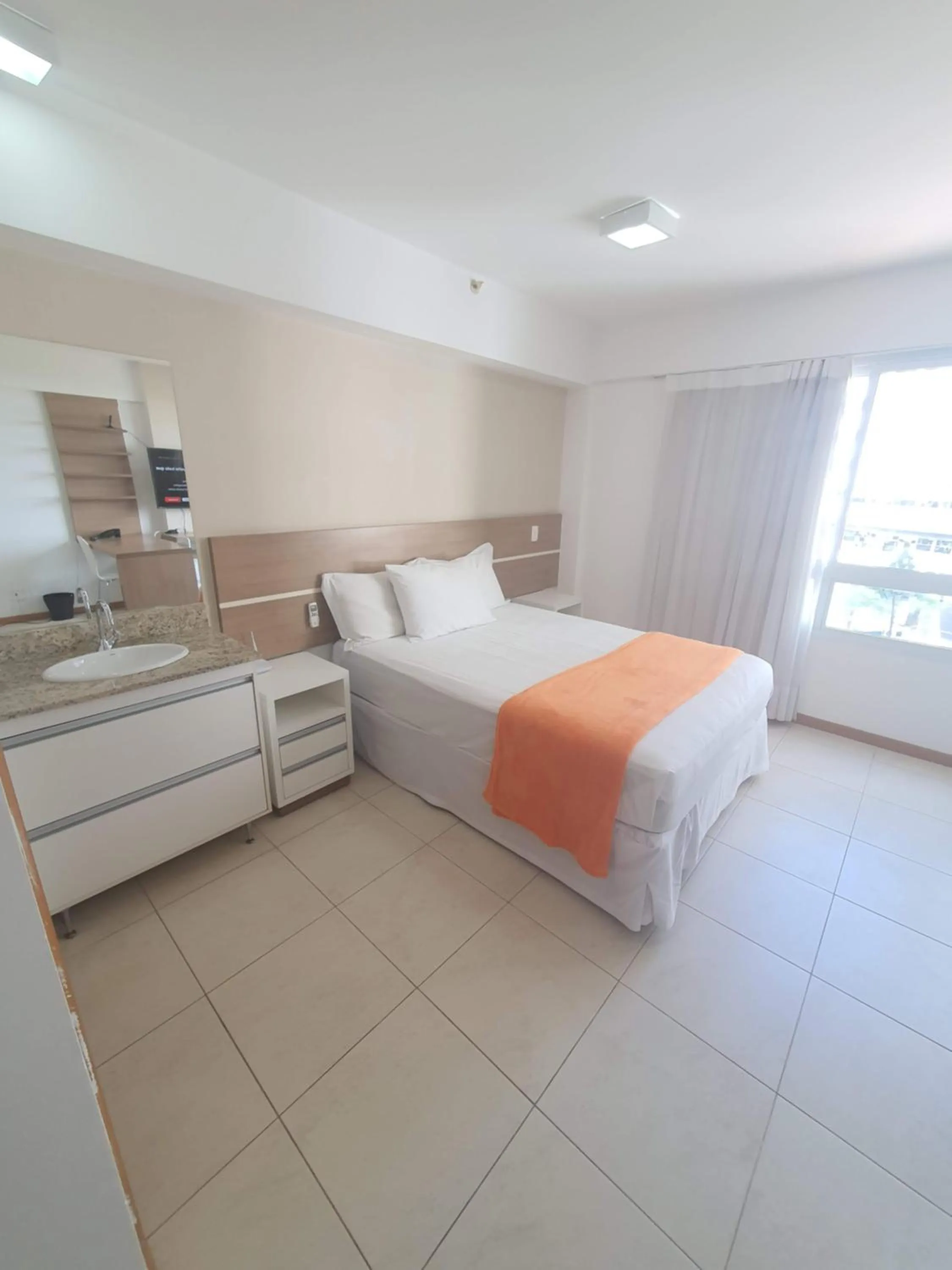 Kitchen or kitchenette, Bed in Flat Saint Moritz Express By Rei dos Flats