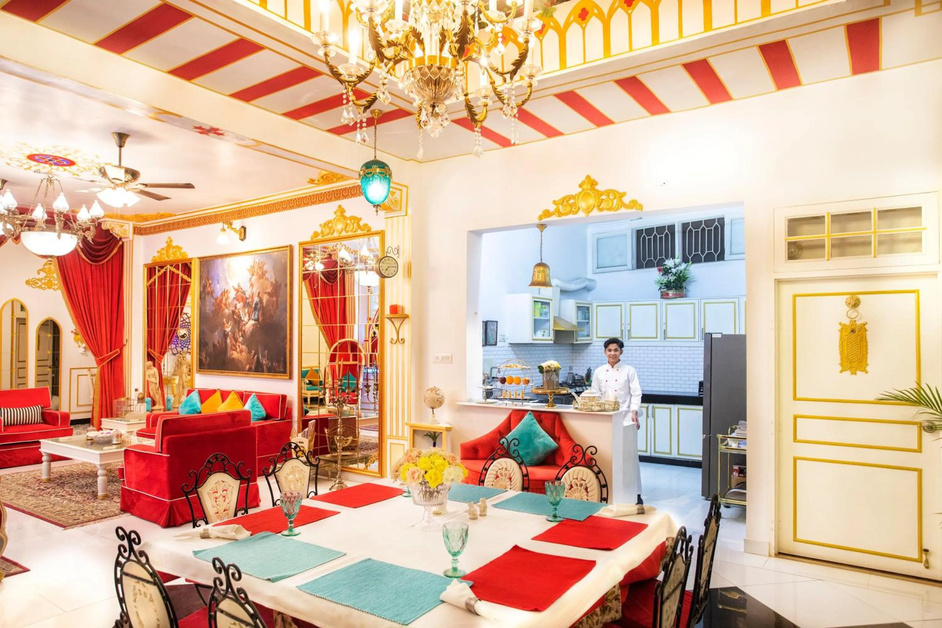Kitchen or kitchenette in The Royal Hermitage - Best Luxury Boutique Hotel Jaipur