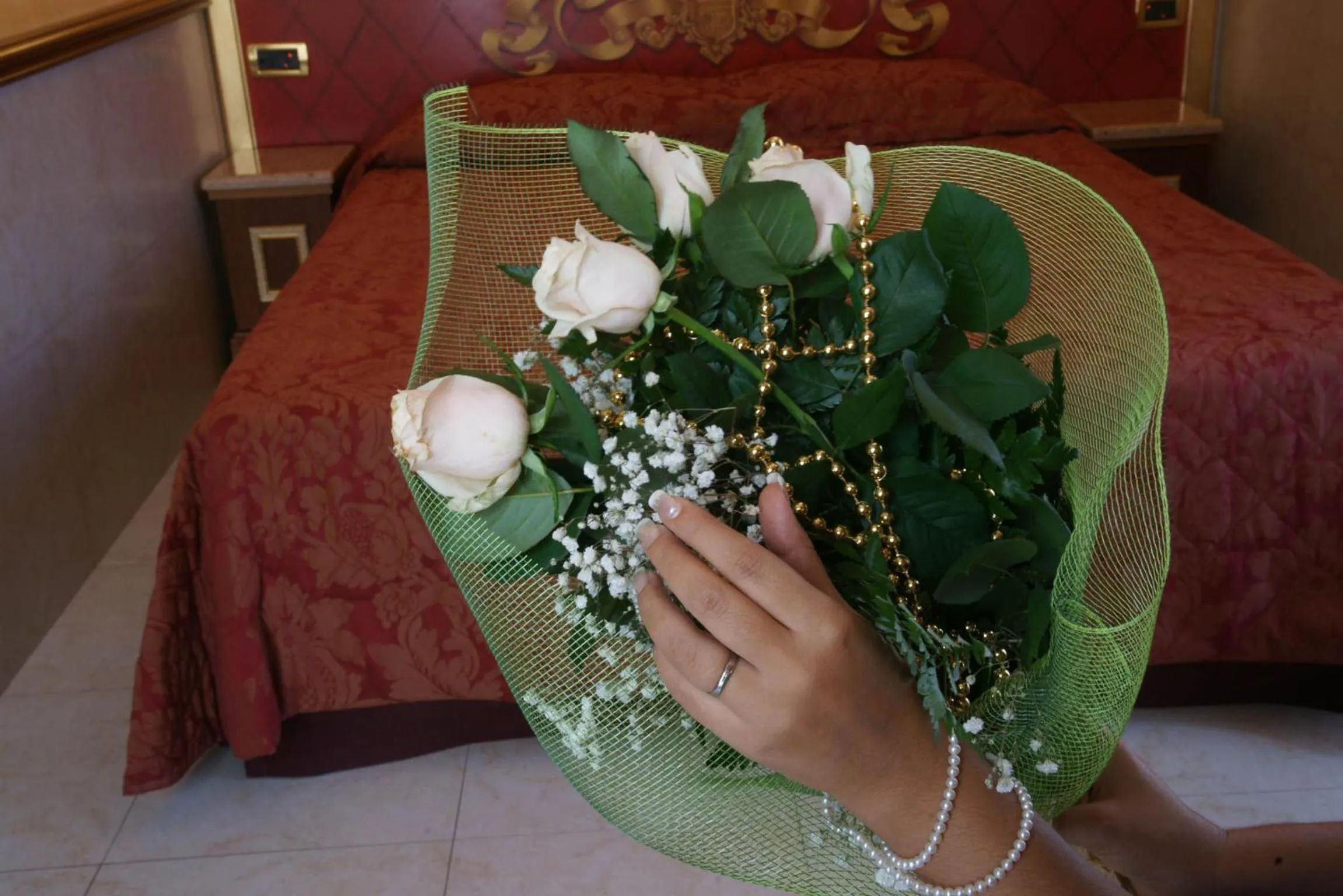 Decorative detail, Bed in Hotel Principessa Isabella
