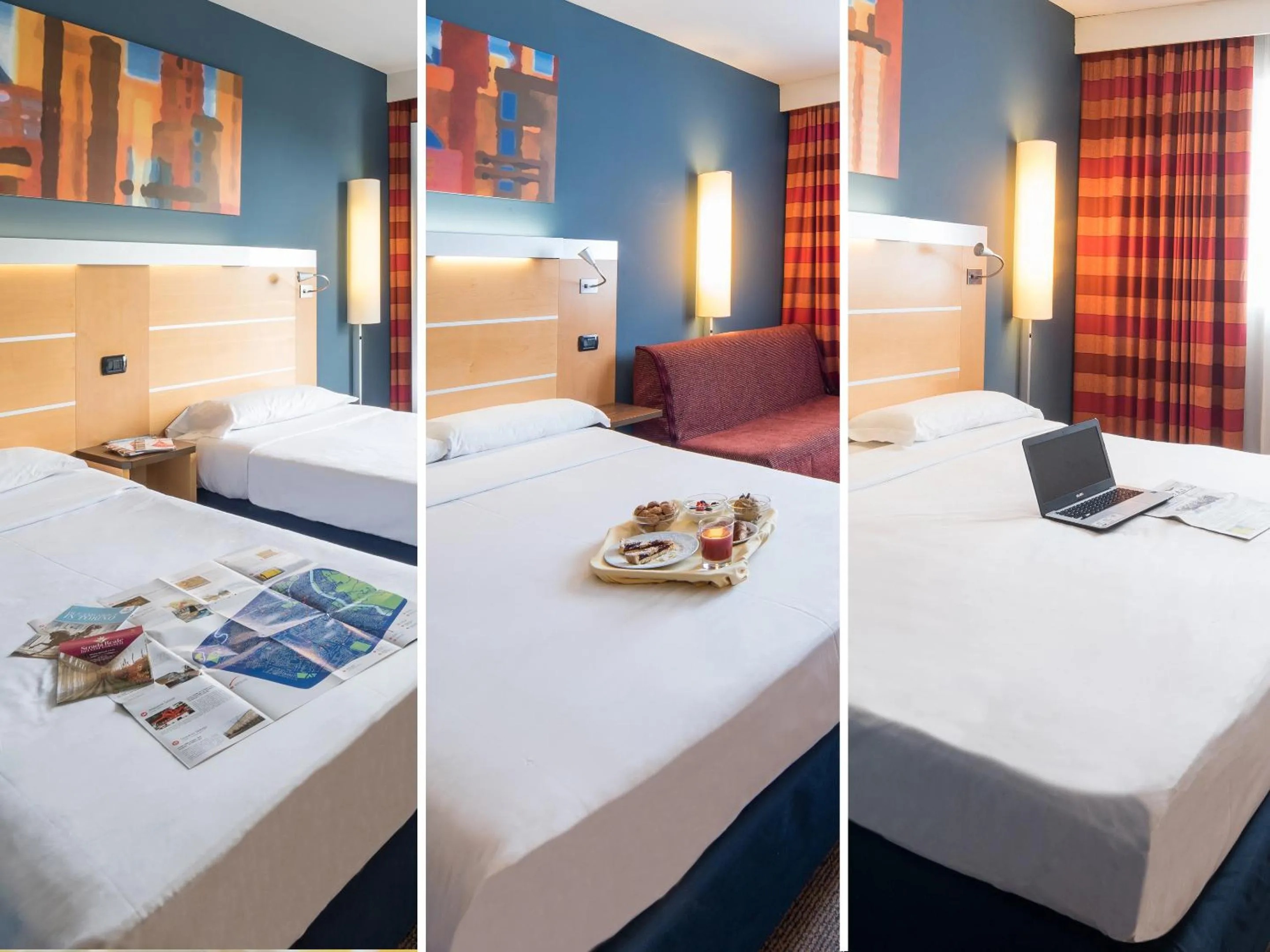 Decorative detail, Bed in Idea Hotel Torino Mirafiori