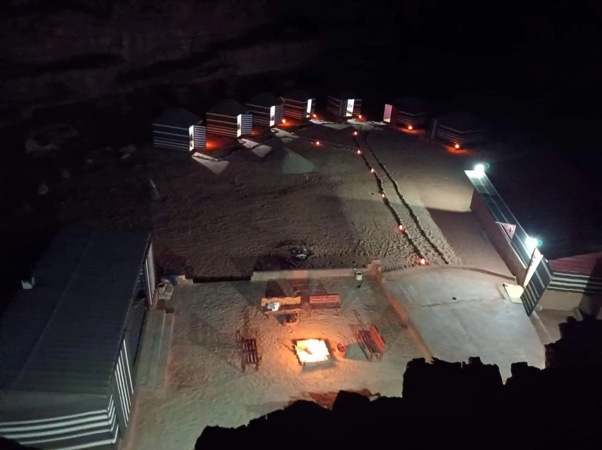 Bird's eye view in Wadi Rum White Mountain Camp