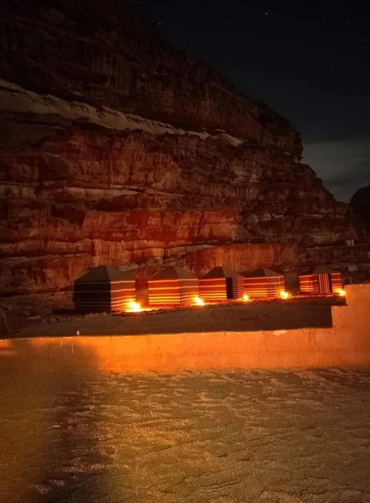 Natural landscape in Wadi Rum White Mountain Camp