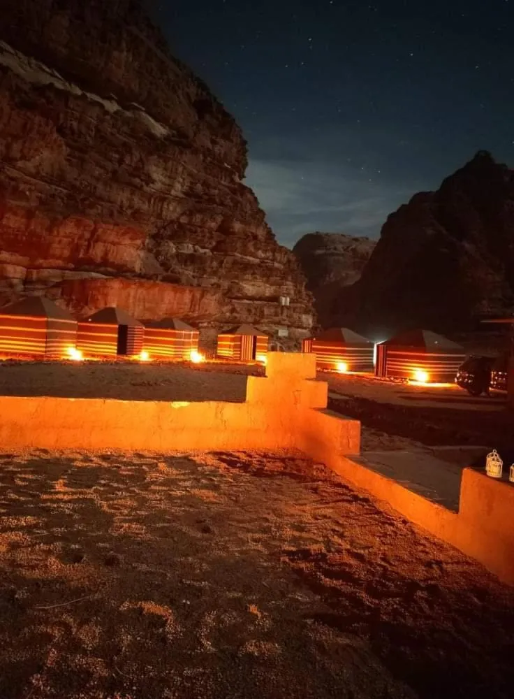 Natural landscape in Wadi Rum White Mountain Camp