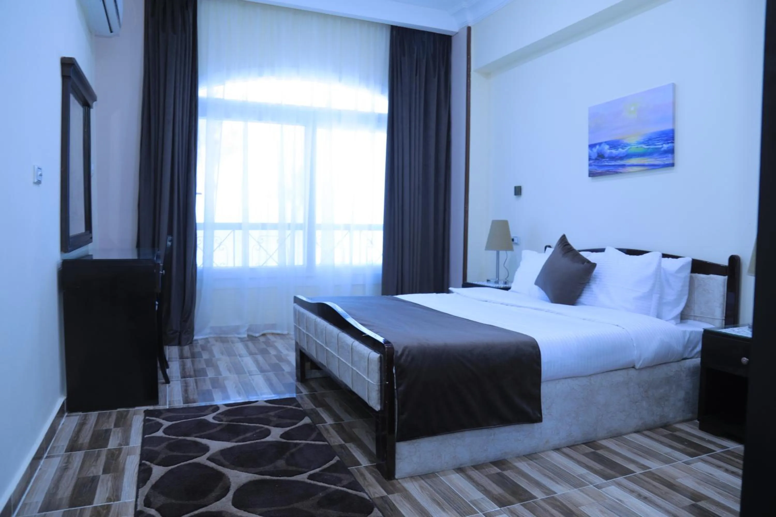 Bed in Jewel Fayed Hotel