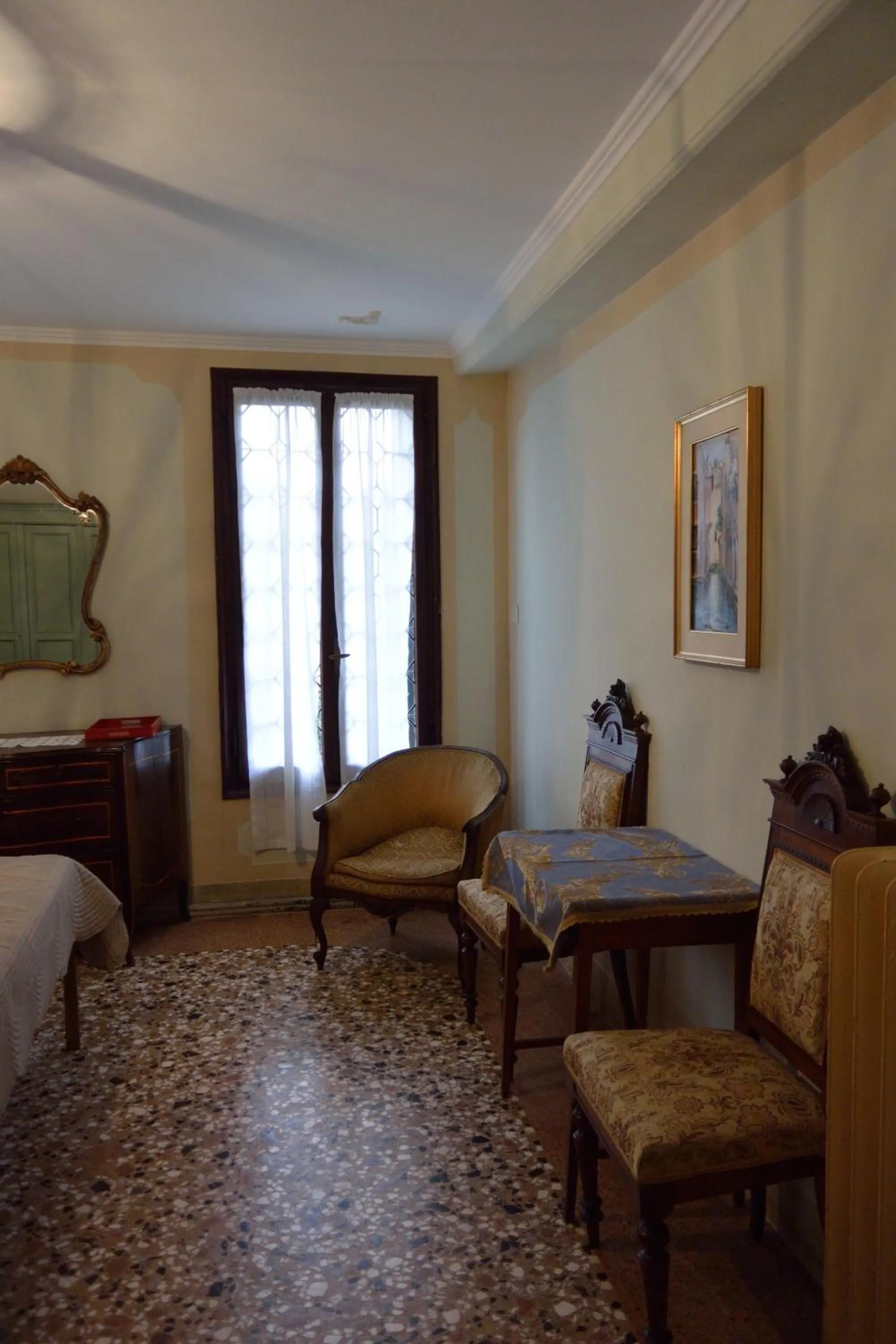 Seating area, Bed in Pensione Seguso