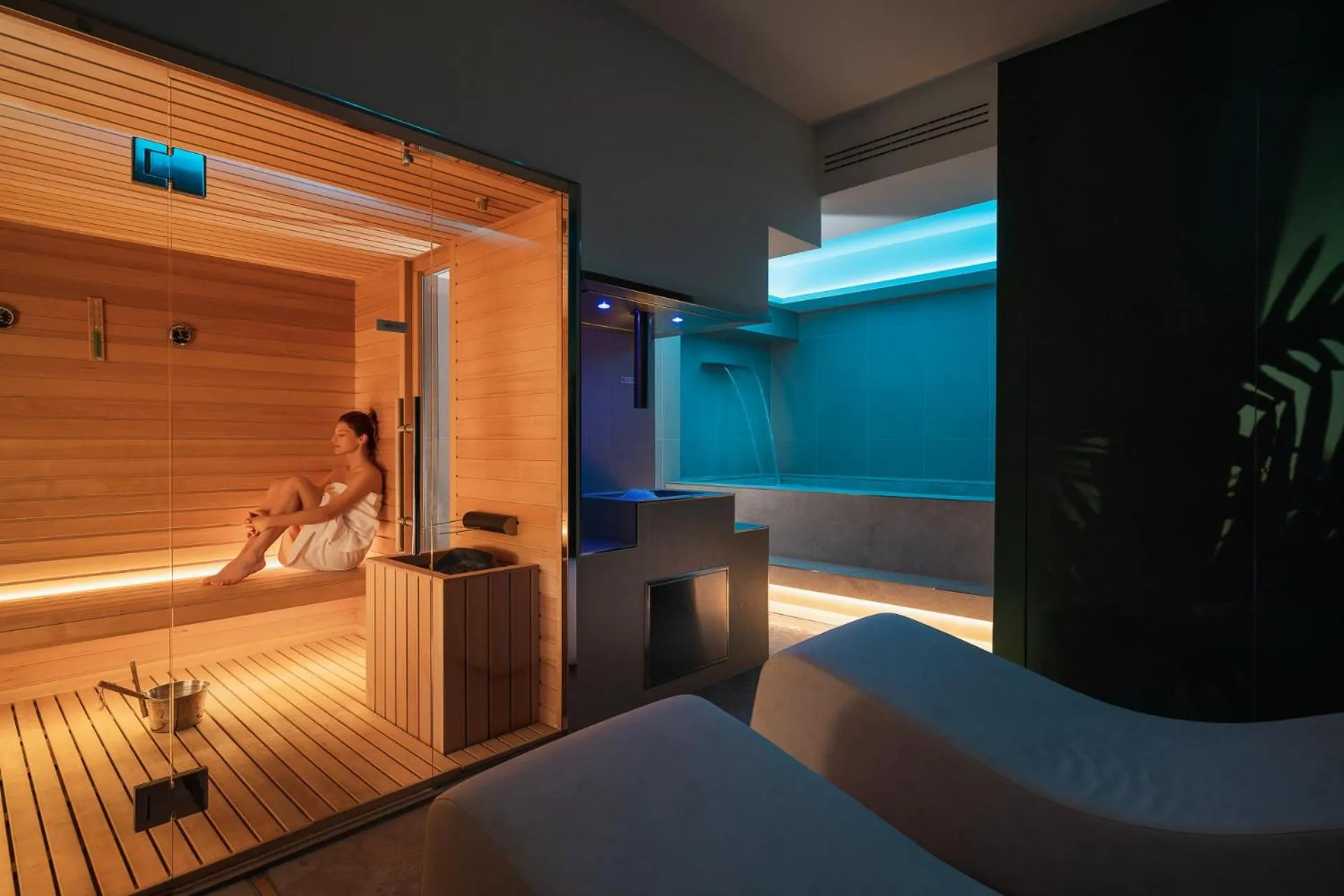 Sauna, Bed in iQ Hotel Firenze
