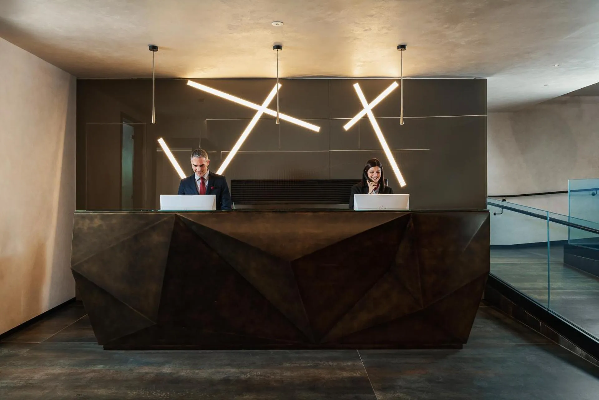 Lobby or reception in iQ Hotel Firenze