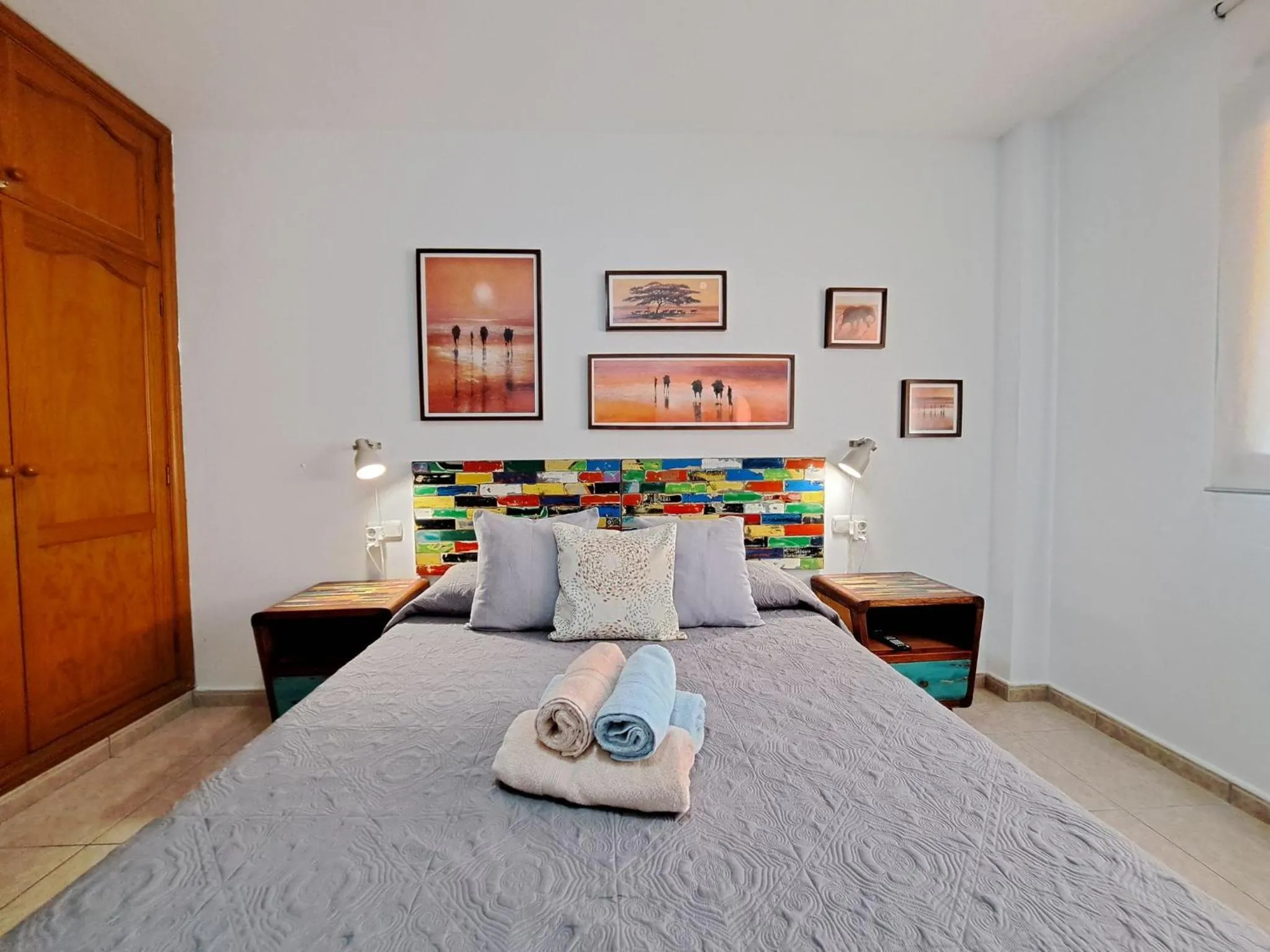 Bedroom, Bed in Casa Mamu, terrace, wifi and air con