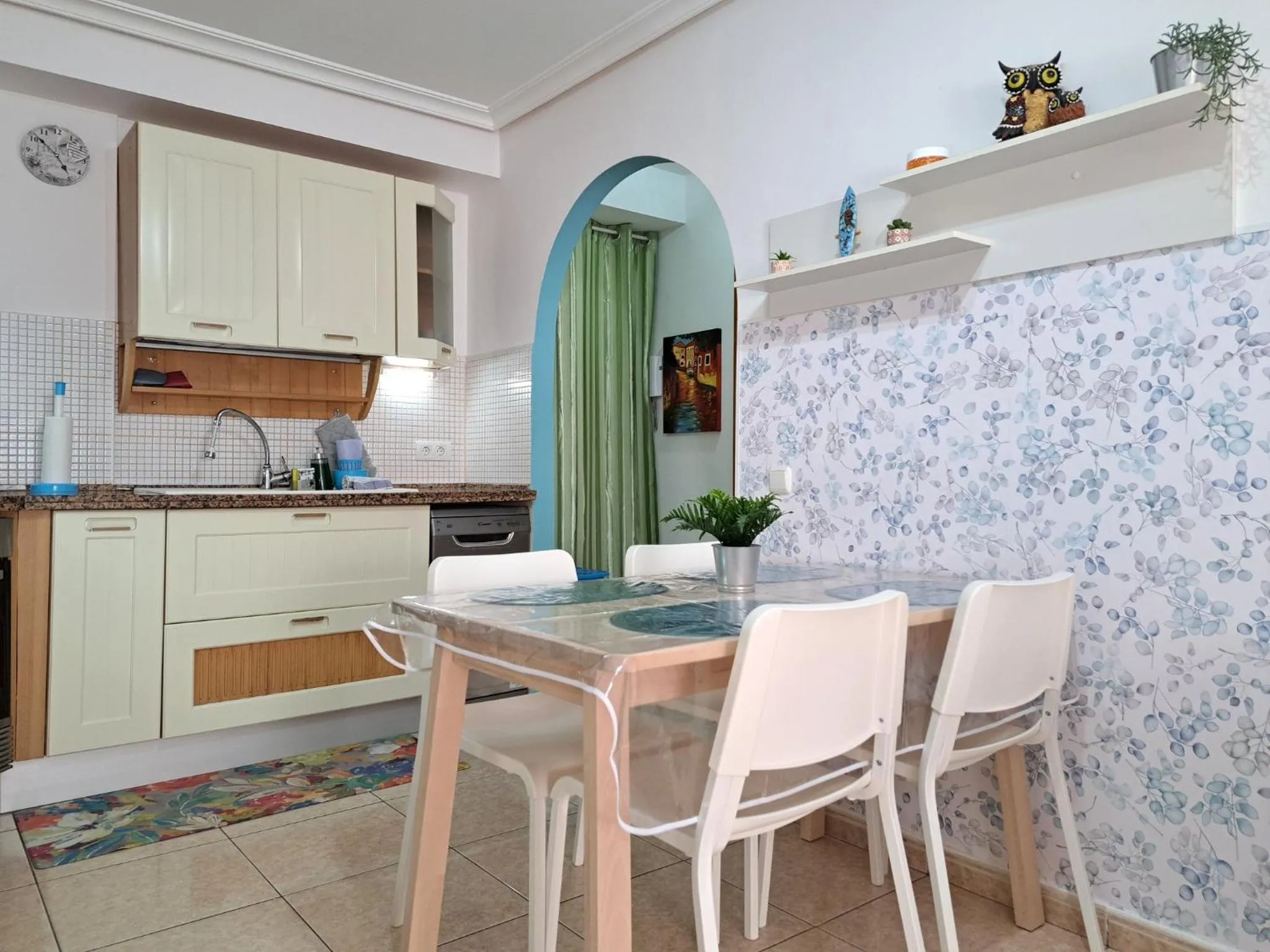 kitchen in Casa Mamu, terrace, wifi and air con