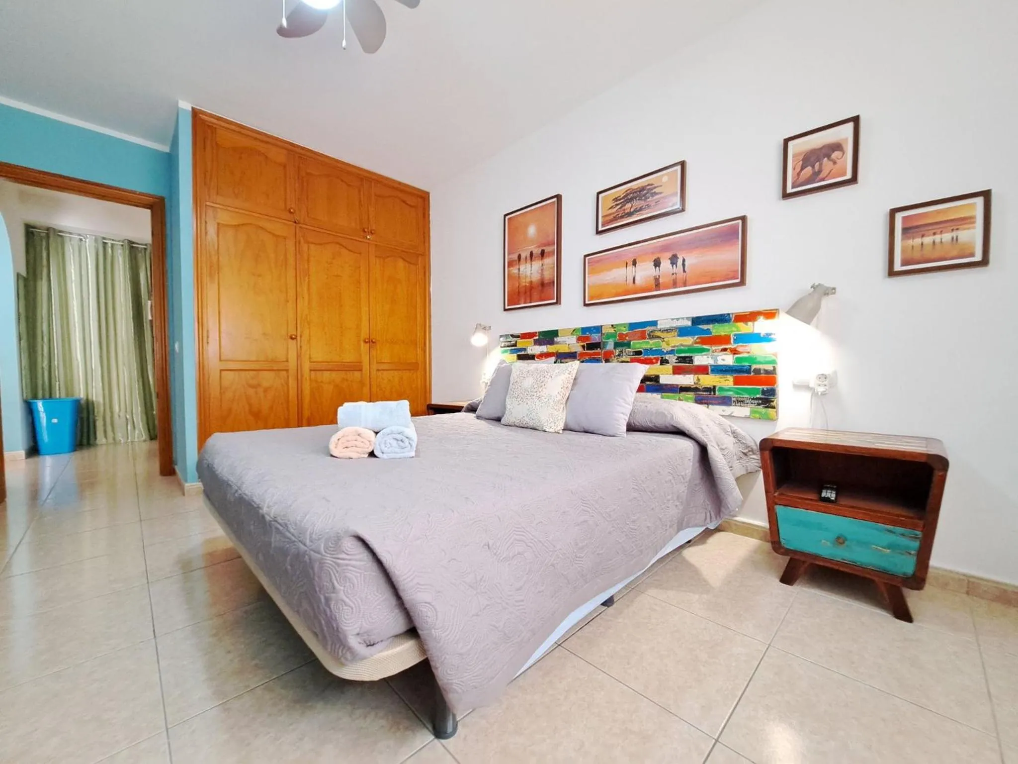 Bedroom, Bed in Casa Mamu, terrace, wifi and air con