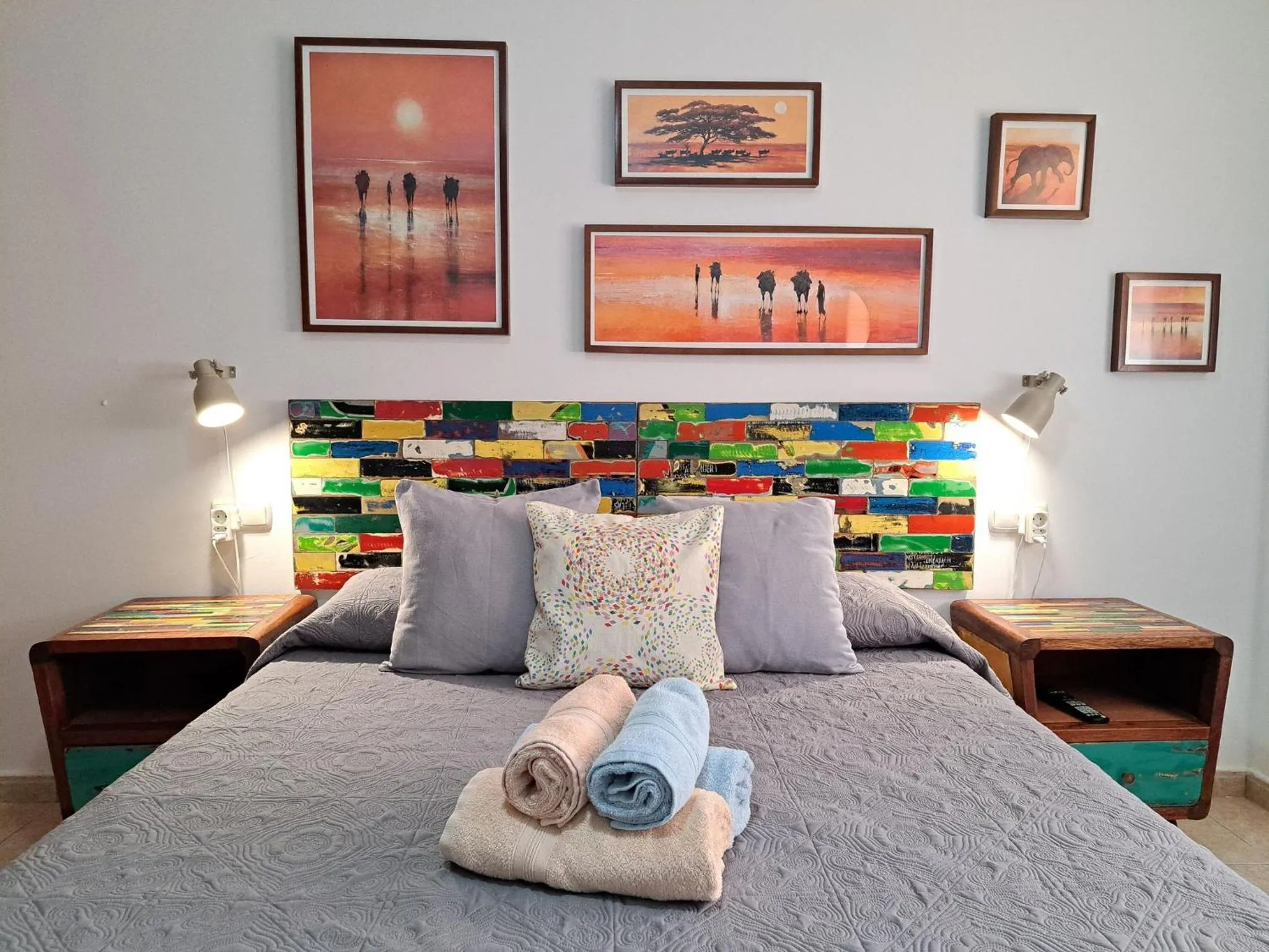 Bedroom, Bed in Casa Mamu, terrace, wifi and air con