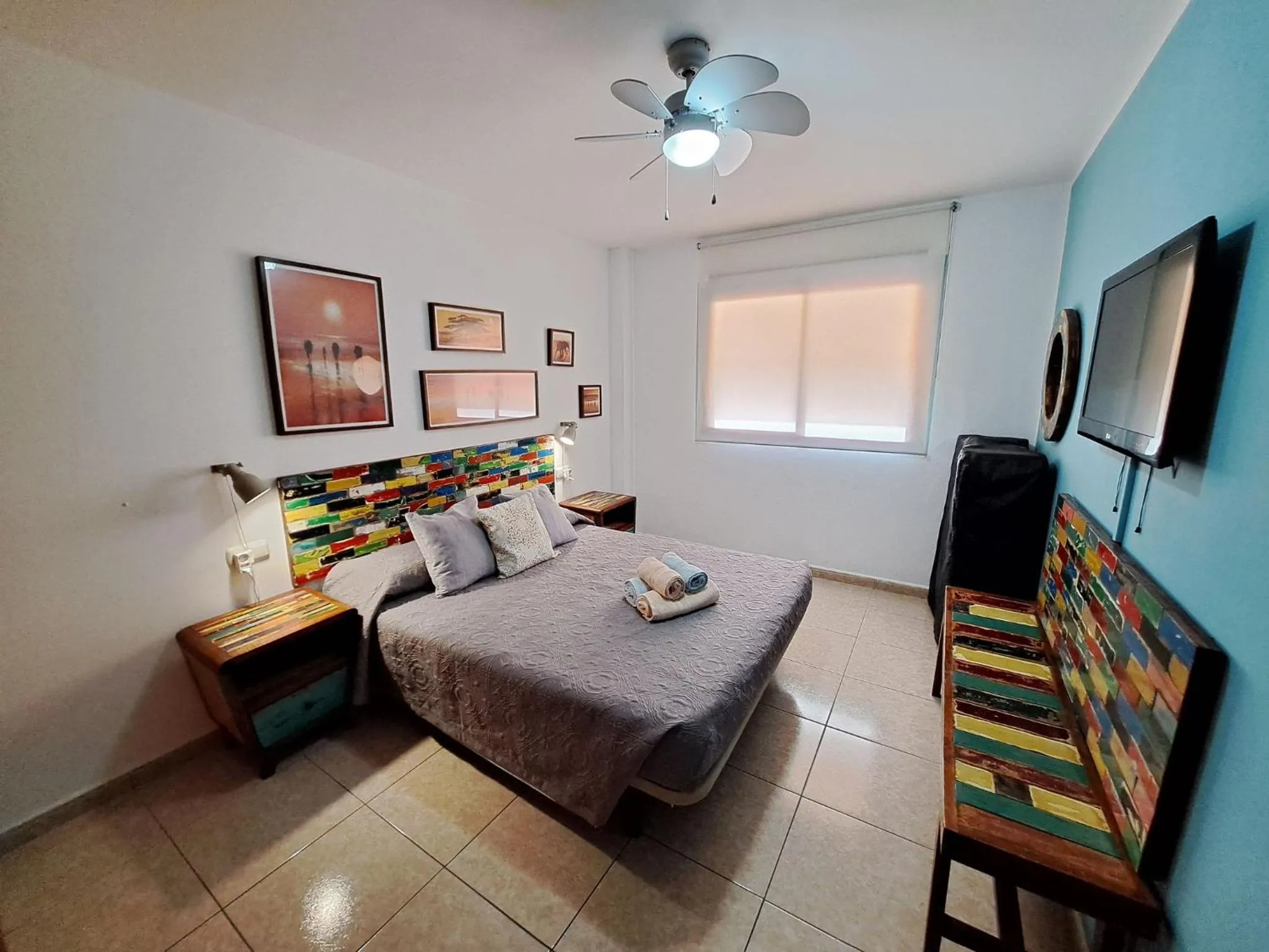Bedroom, Bed in Casa Mamu, terrace, wifi and air con