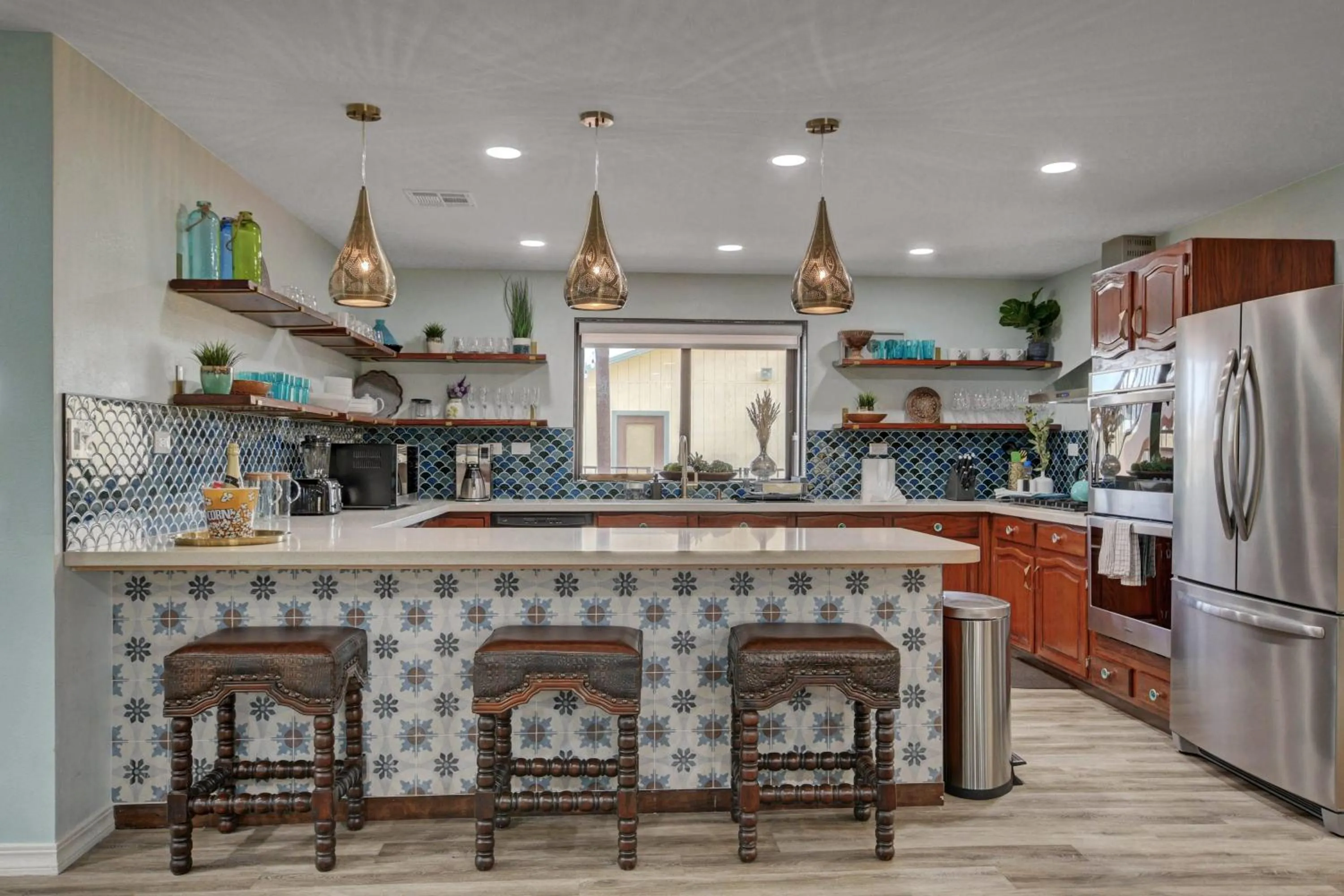 Kitchen or kitchenette in Buddha Mansion Luxury Resort - 8BR Modern, HotTub, Huge pool, Sauna, BBQ grill, Game Room