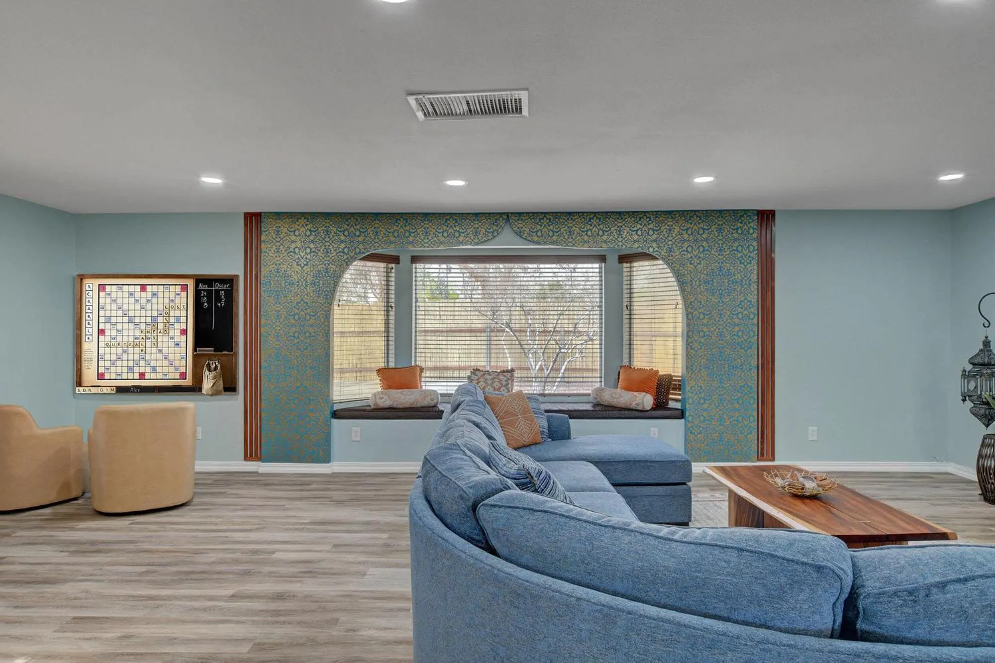 Living room in Buddha Mansion Luxury Resort - 8BR Modern, HotTub, Huge pool, Sauna, BBQ grill, Game Room