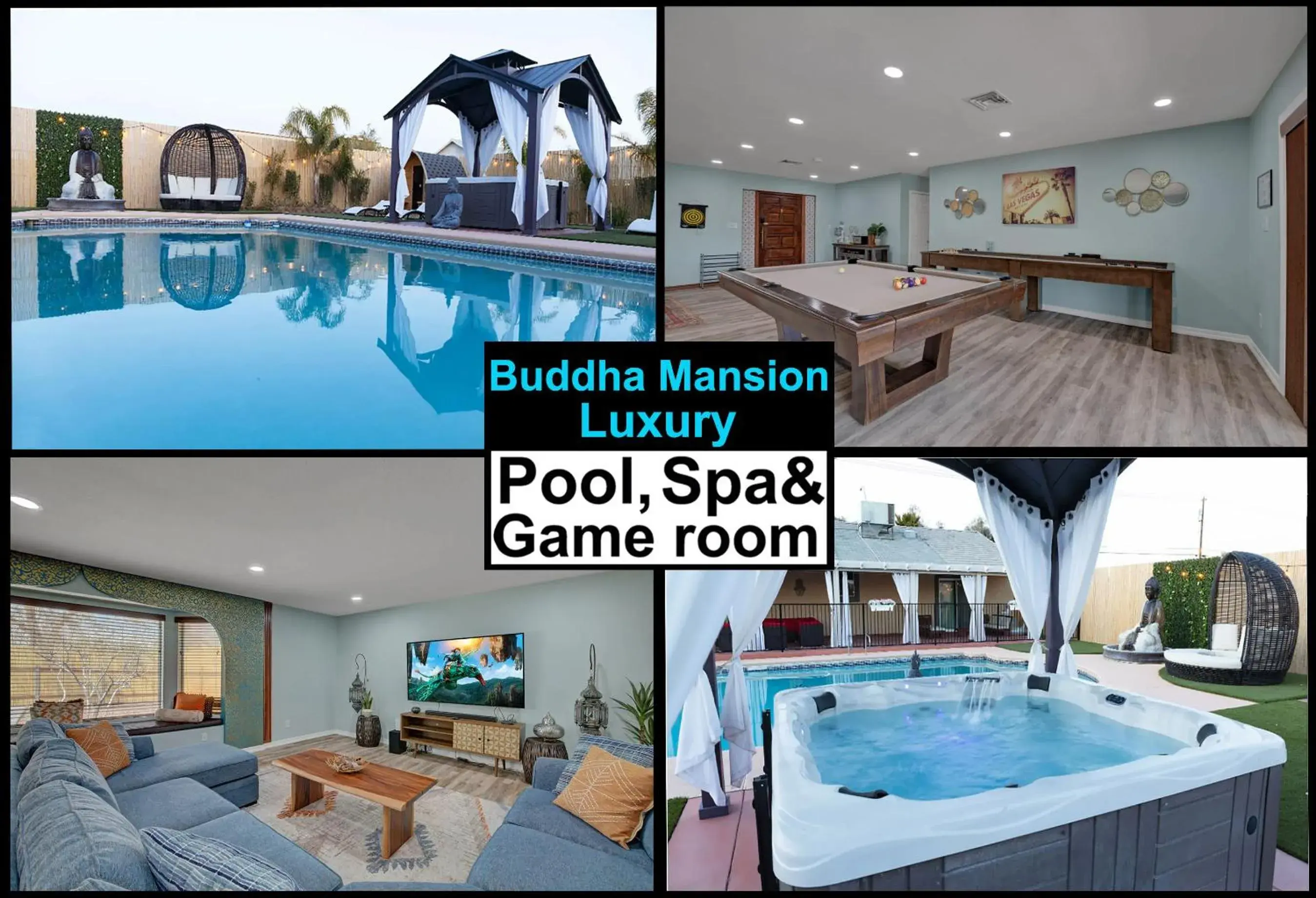 Buddha Mansion Luxury Resort - 8BR Modern, HotTub, Huge pool, Sauna, BBQ grill, Game Room Buddha Mansion Luxury Resort - 8BR Modern, HotTub, Huge pool, Sauna, BBQ grill, Game Room
