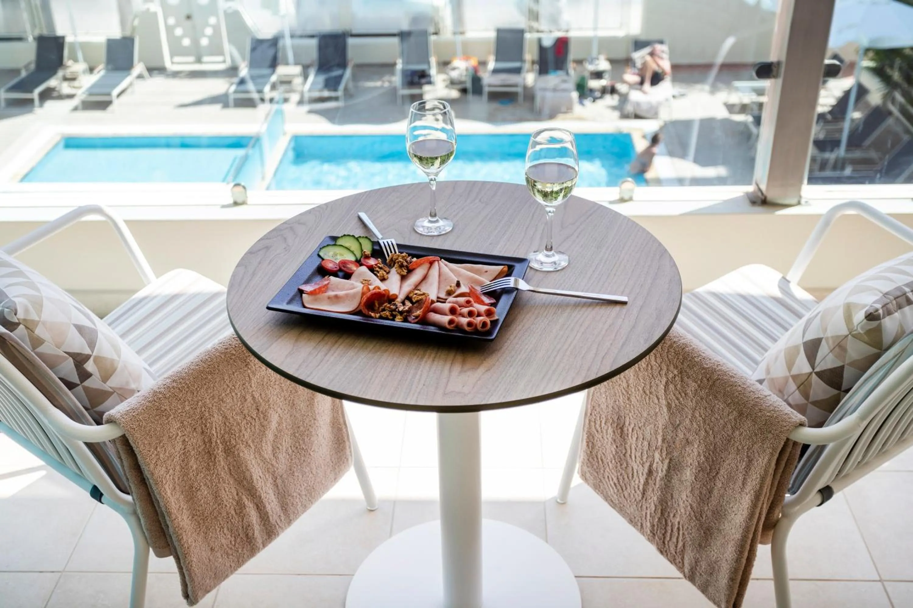 Pool view in KoSea Boutique Hotel