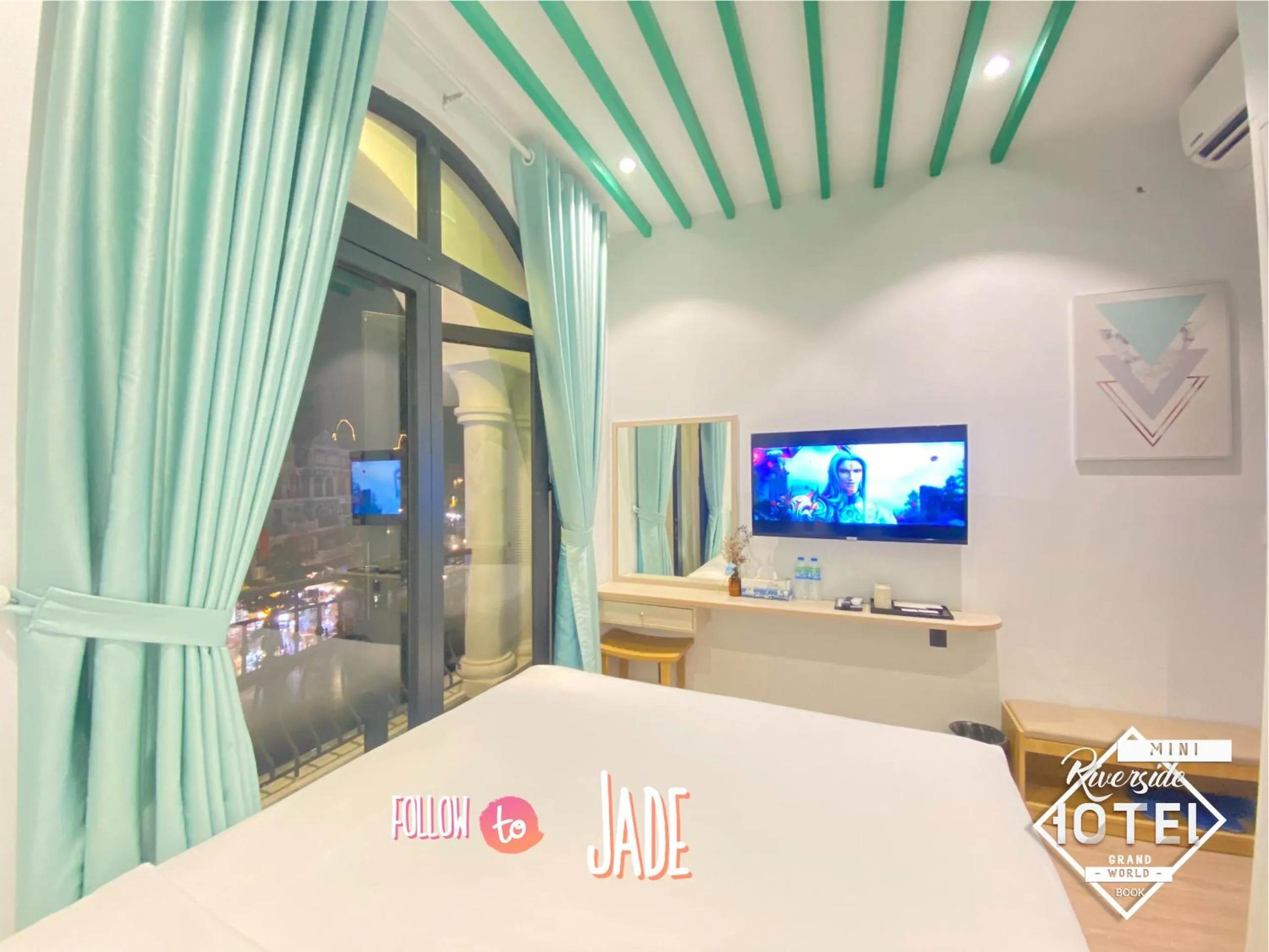 Bedroom, Bed in Riverside Mini Hotel Grand World Phu Quoc