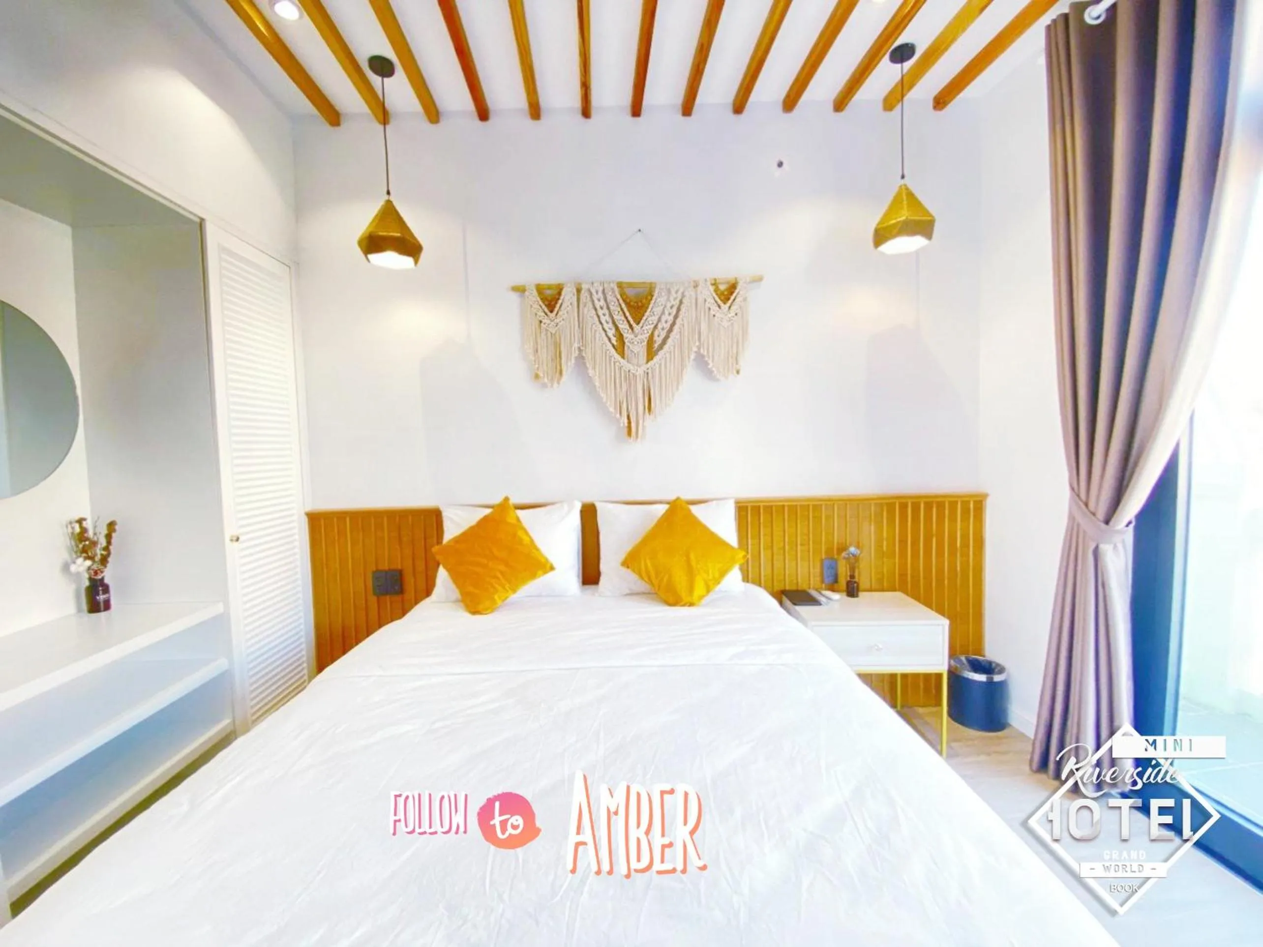 Bedroom, Bed in Riverside Mini Hotel Grand World Phu Quoc
