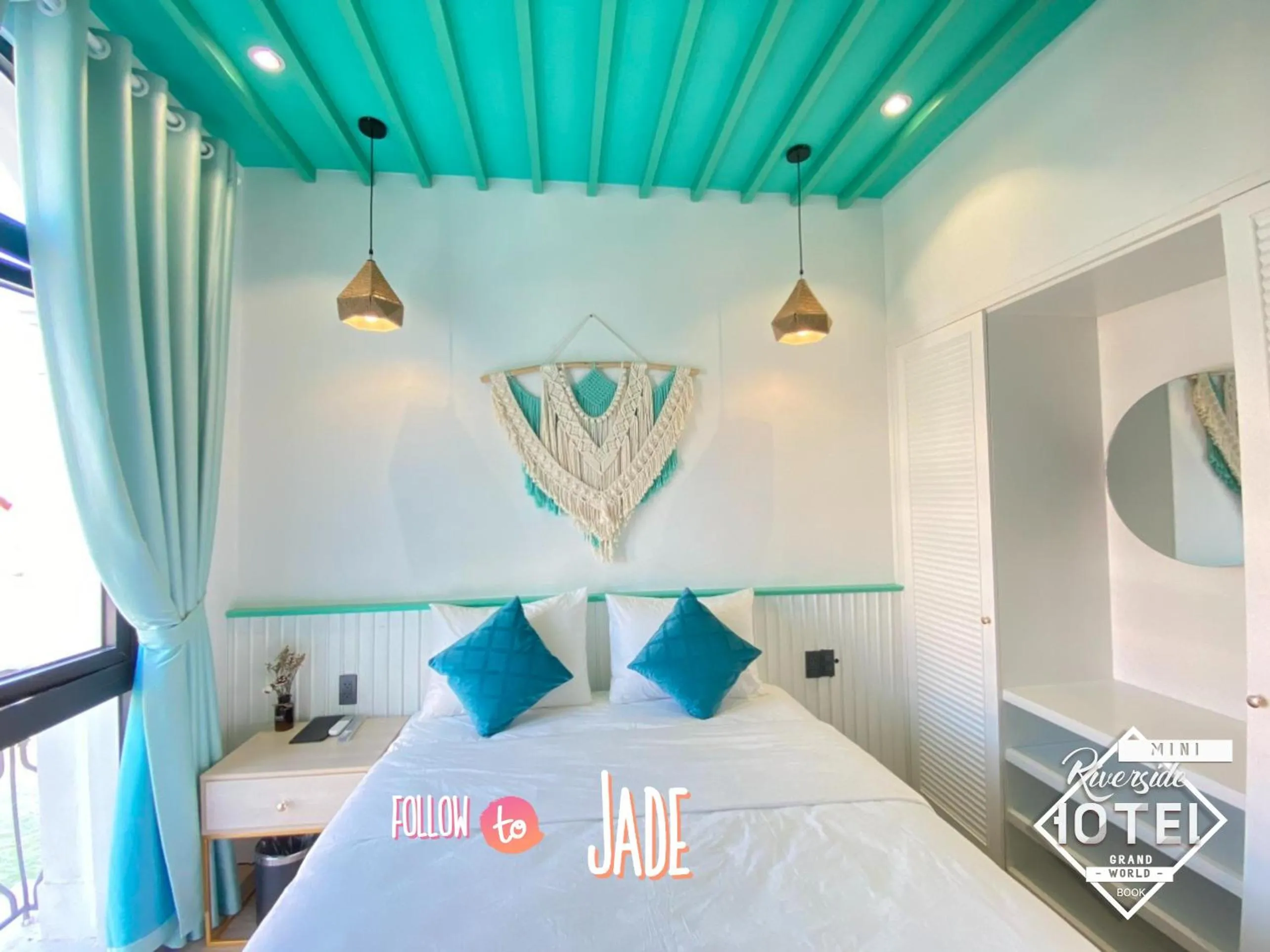 Bedroom, Bed in Riverside Mini Hotel Grand World Phu Quoc