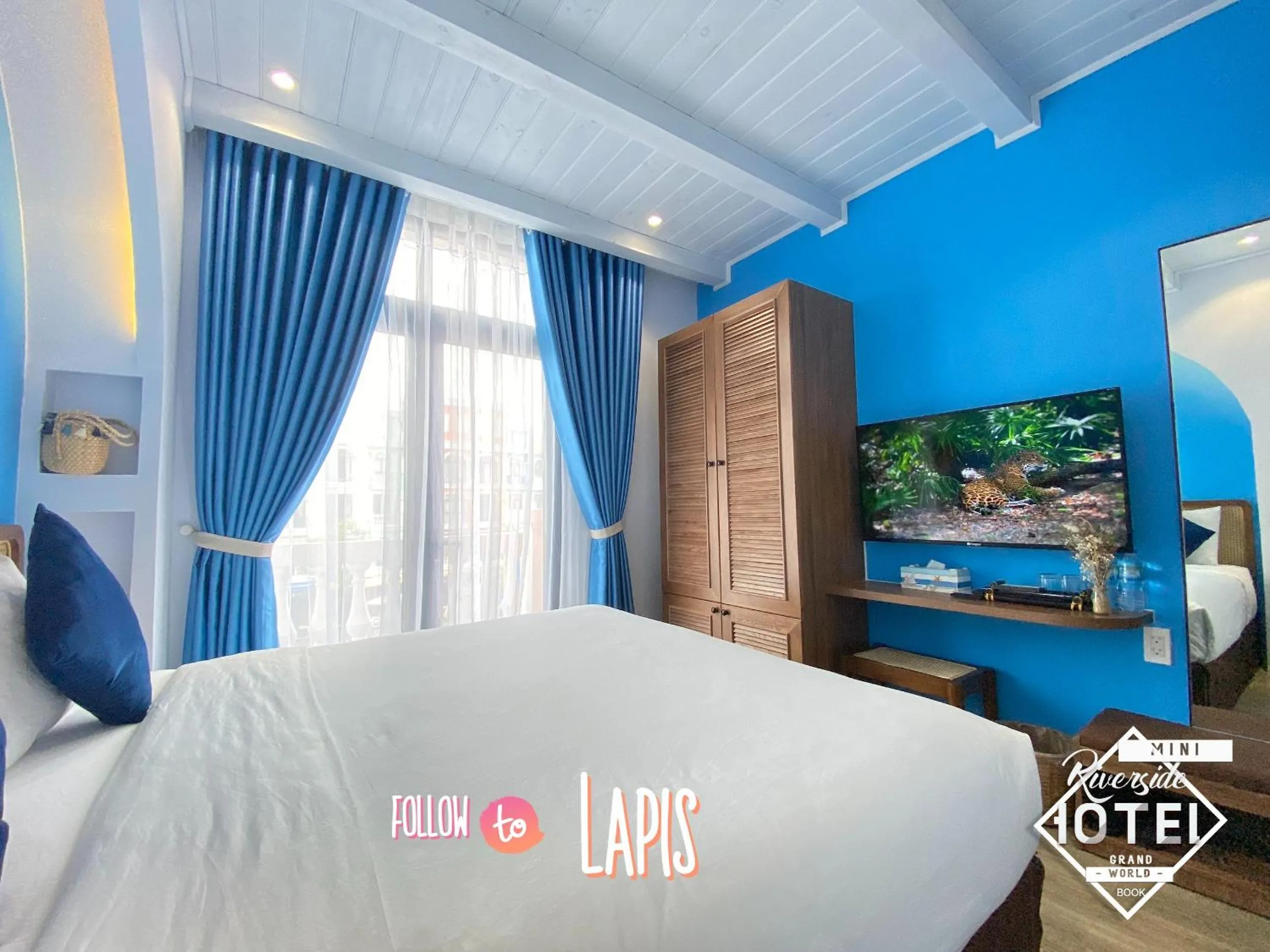 Bedroom, Bed in Riverside Mini Hotel Grand World Phu Quoc