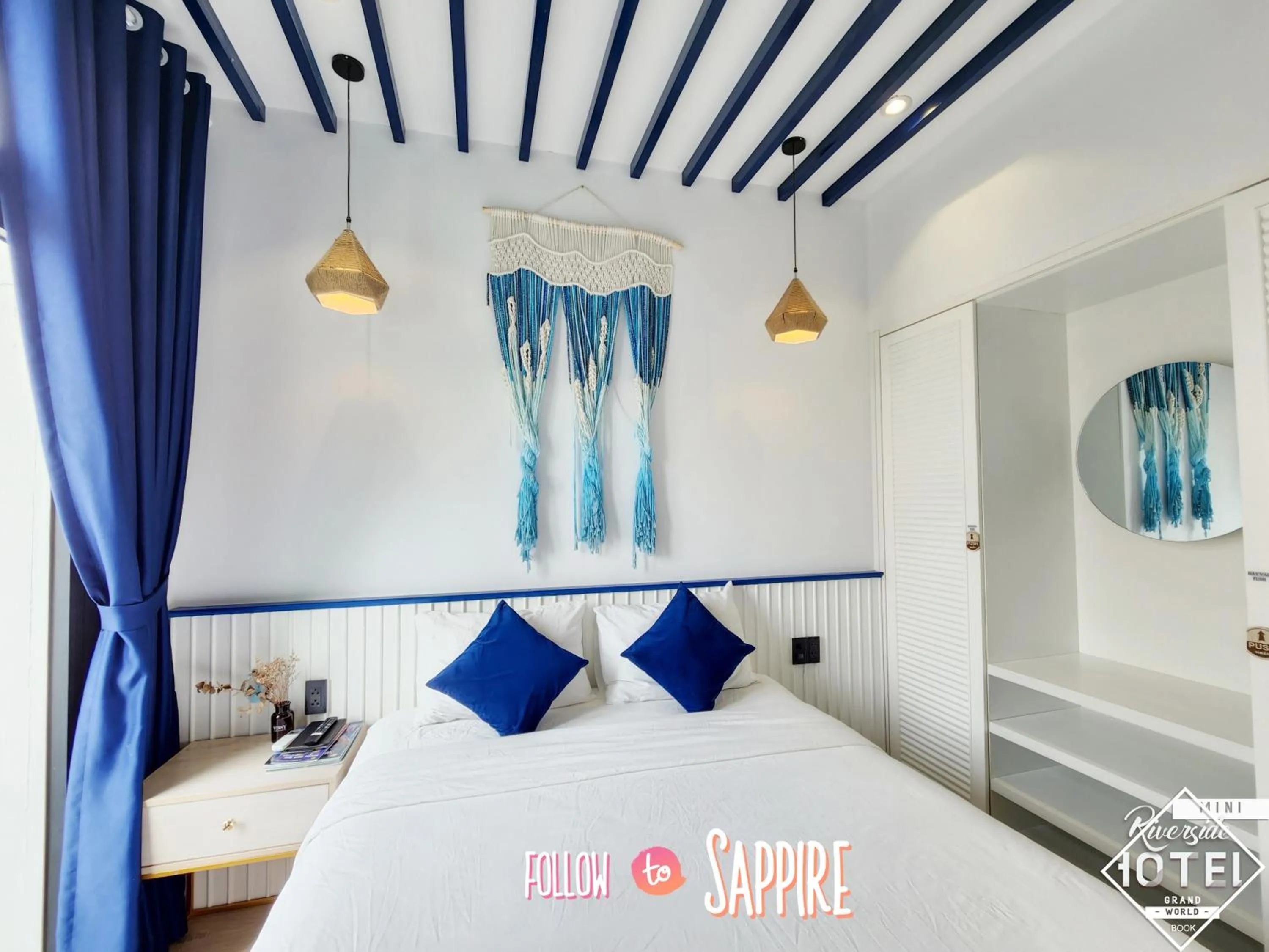 Bed in Riverside Mini Hotel Grand World Phu Quoc