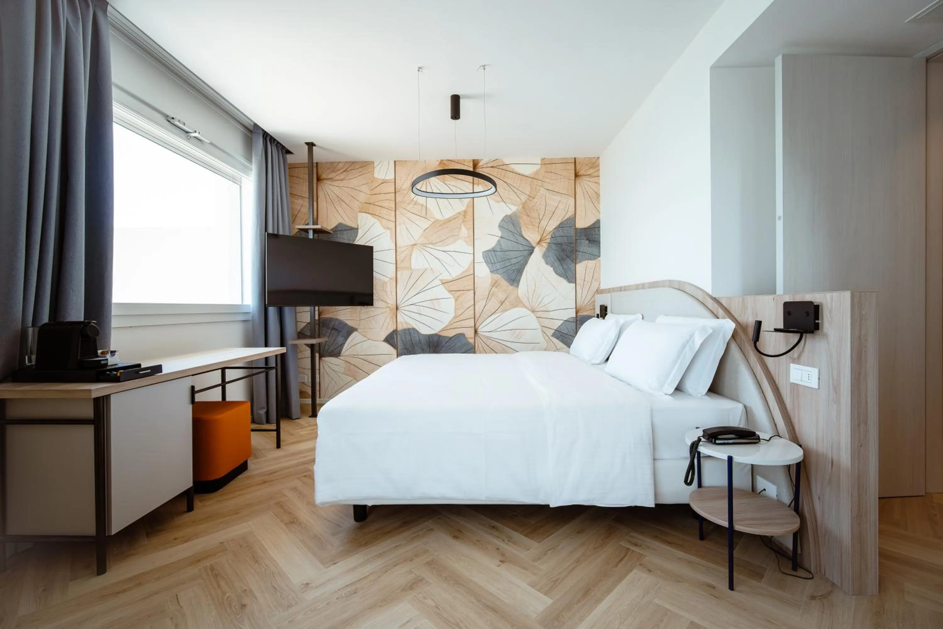 Bed in Hotel Cavalieri Palace & Suites