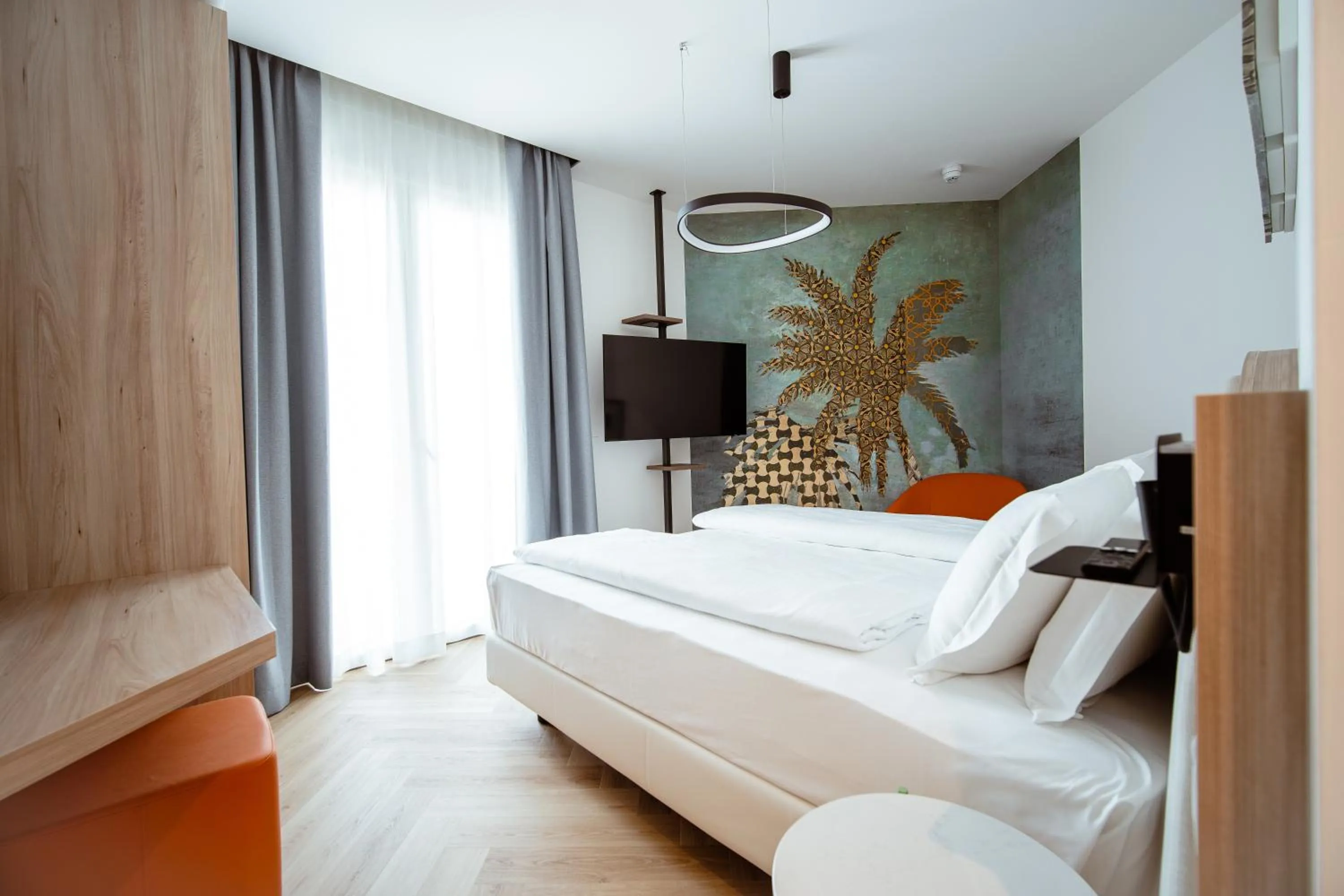 Bed in Hotel Cavalieri Palace & Suites