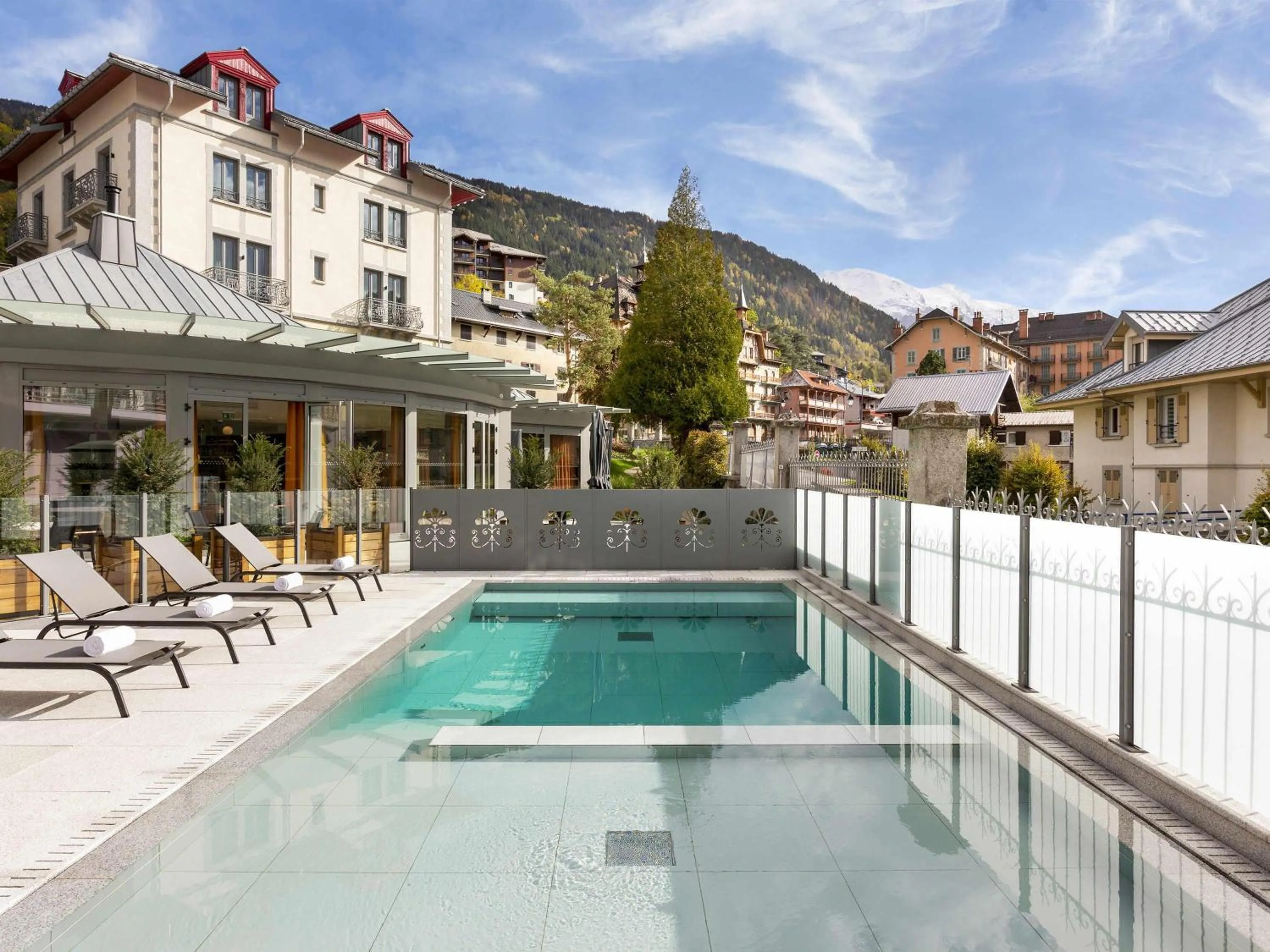Pool view in Le Saint Gervais Hotel & Spa Handwritten Collection