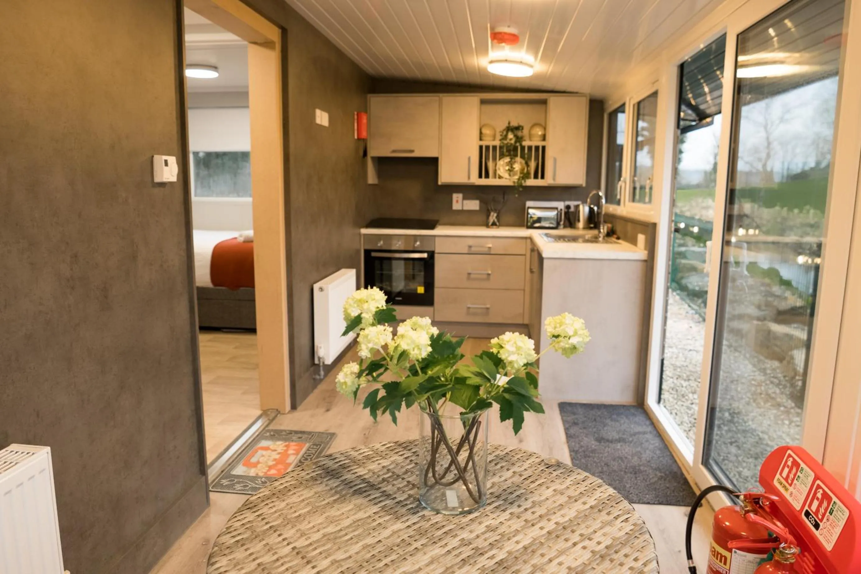 Dining area in Walsh's Mill Lodges & Linen House