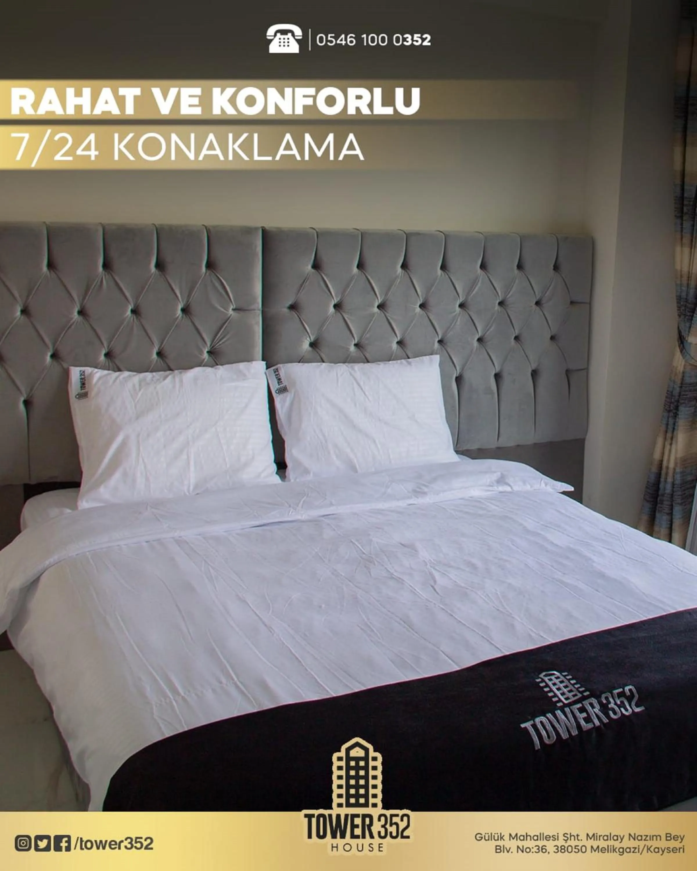 Bedroom, Bed in Tower352