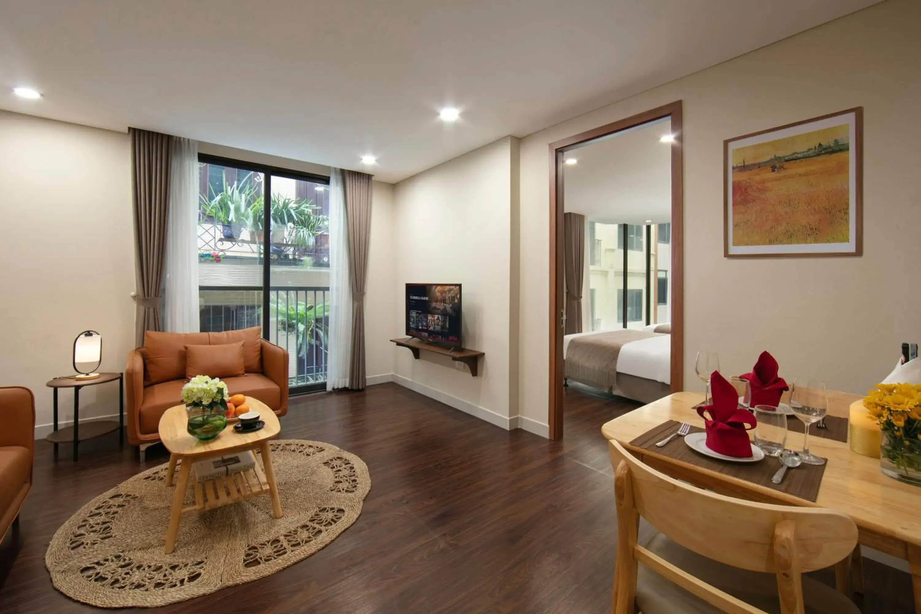 Bed in HB Serviced Apartment - Lạc Long Quân Bed in HB Serviced Apartment - Lạc Long Quân