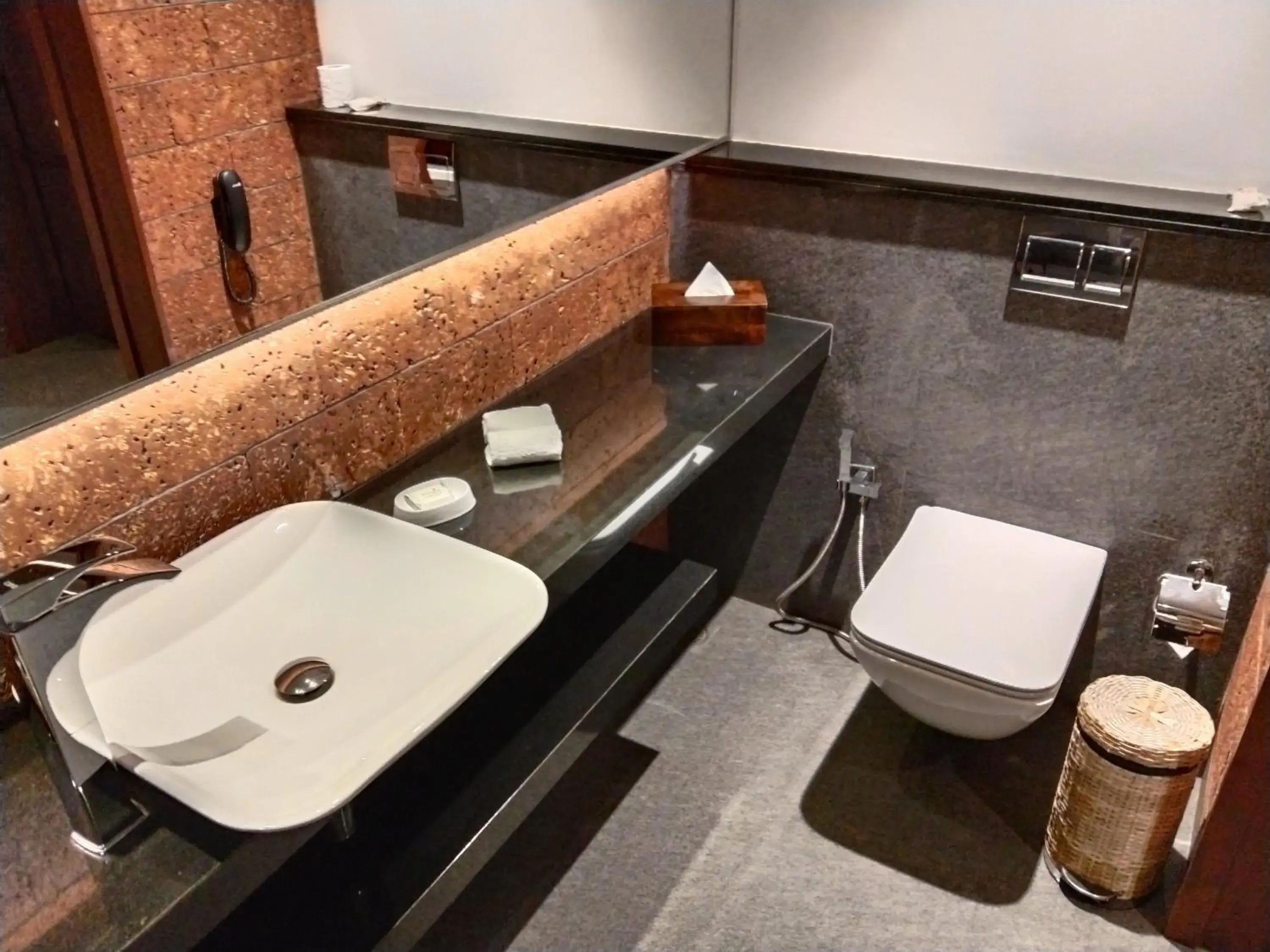 Bathroom in GReaT Trails Wayanad by GRT Hotels Bathroom in GReaT Trails Wayanad by GRT Hotels