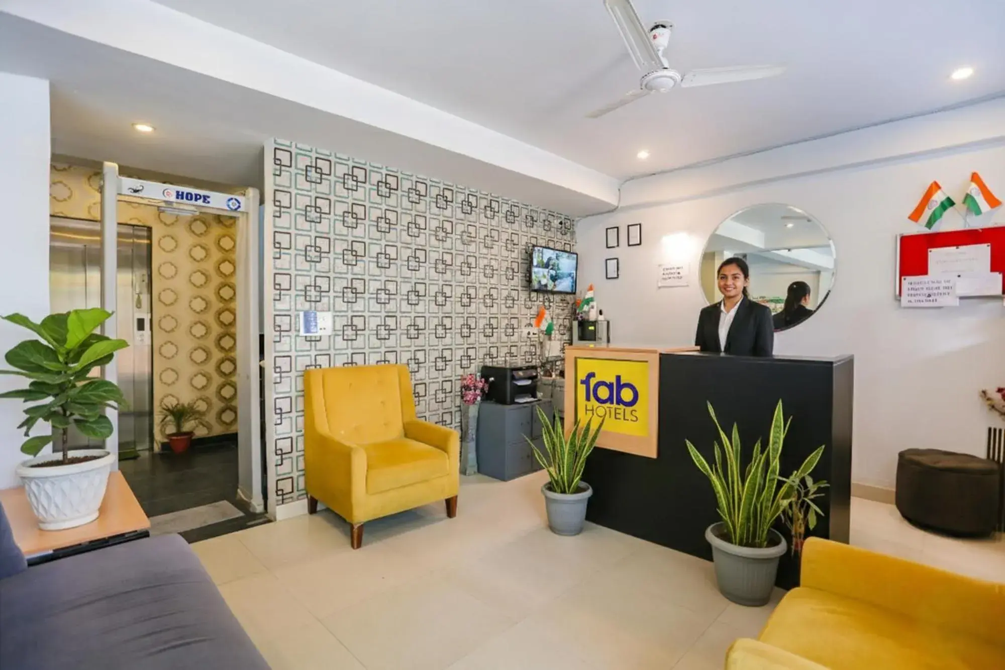 Lobby or reception in FabExpress Novel Suites - Nr Yashobhoomi Convention Centre Lobby or reception in FabExpress Novel Suites - Nr Yashobhoomi Convention Centre