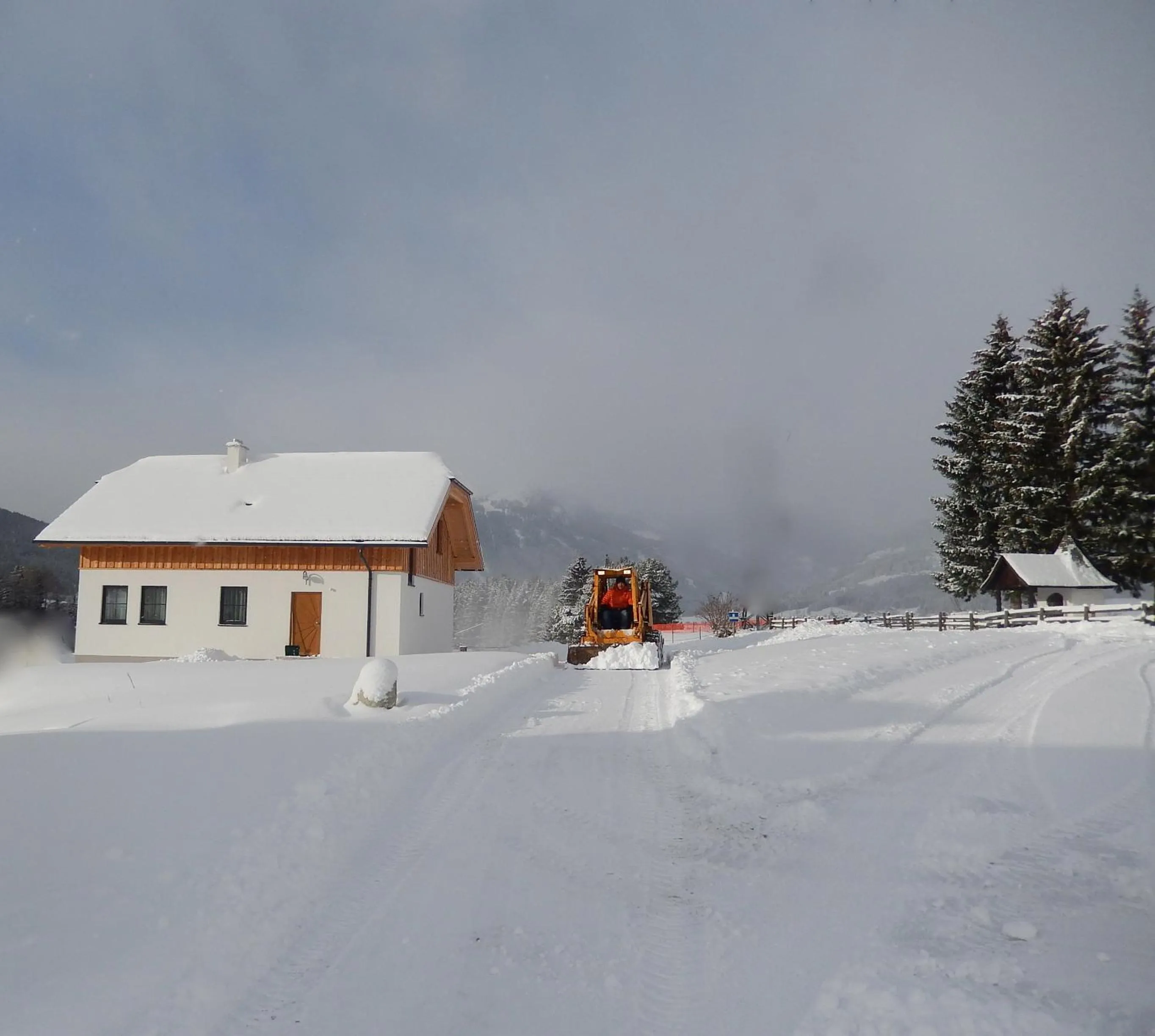 Facade/entrance in AlpenChalet Mitterberg