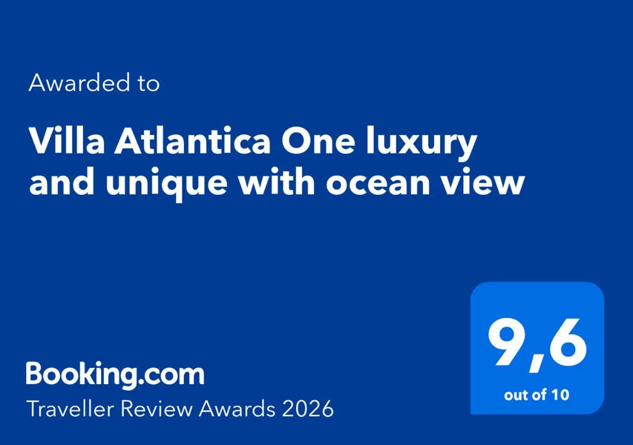 Certificate/Award in Villa Atlantica One luxury and unique with ocean view