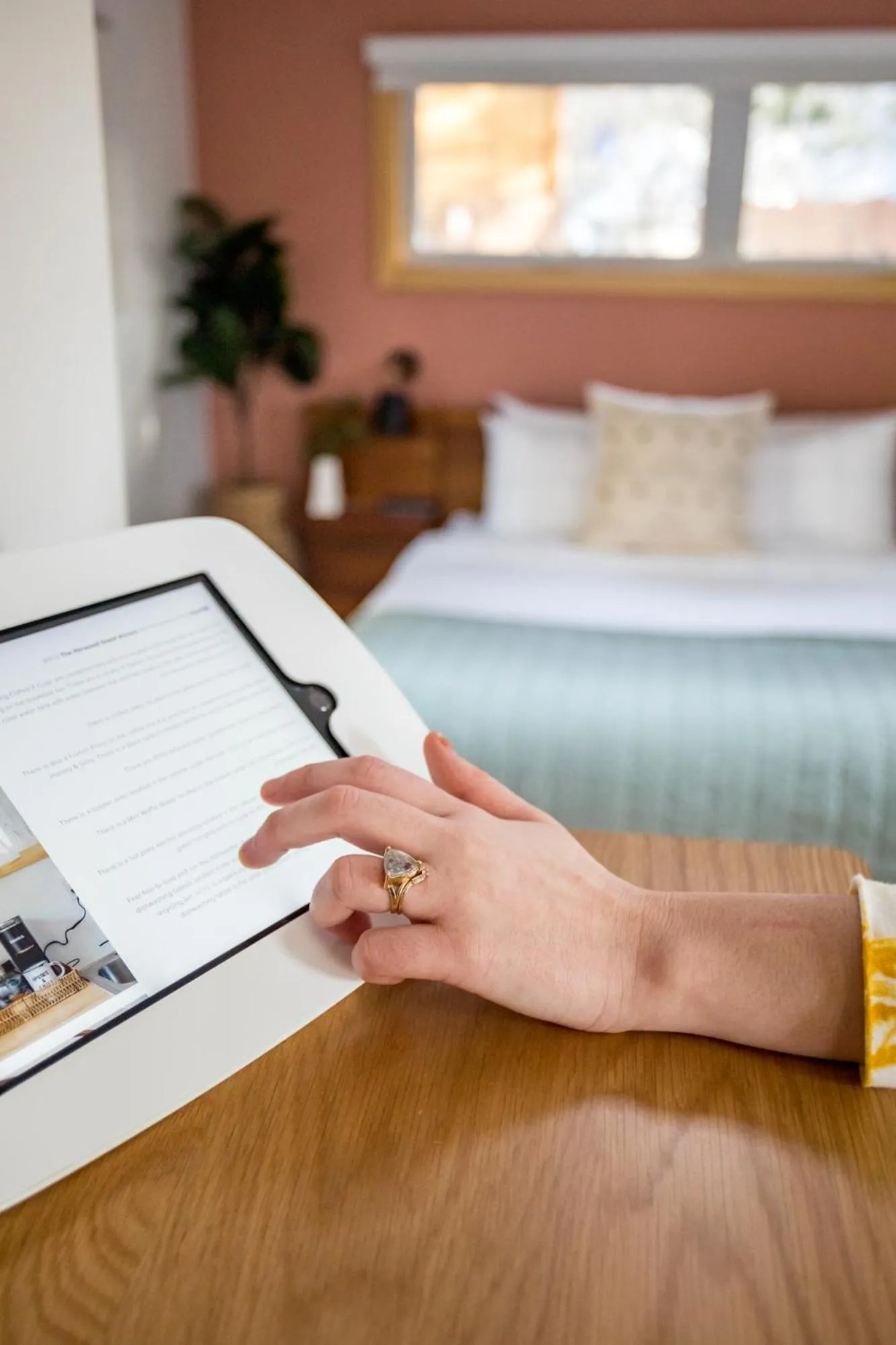 Decorative detail, Bed in The Herwood Inn
