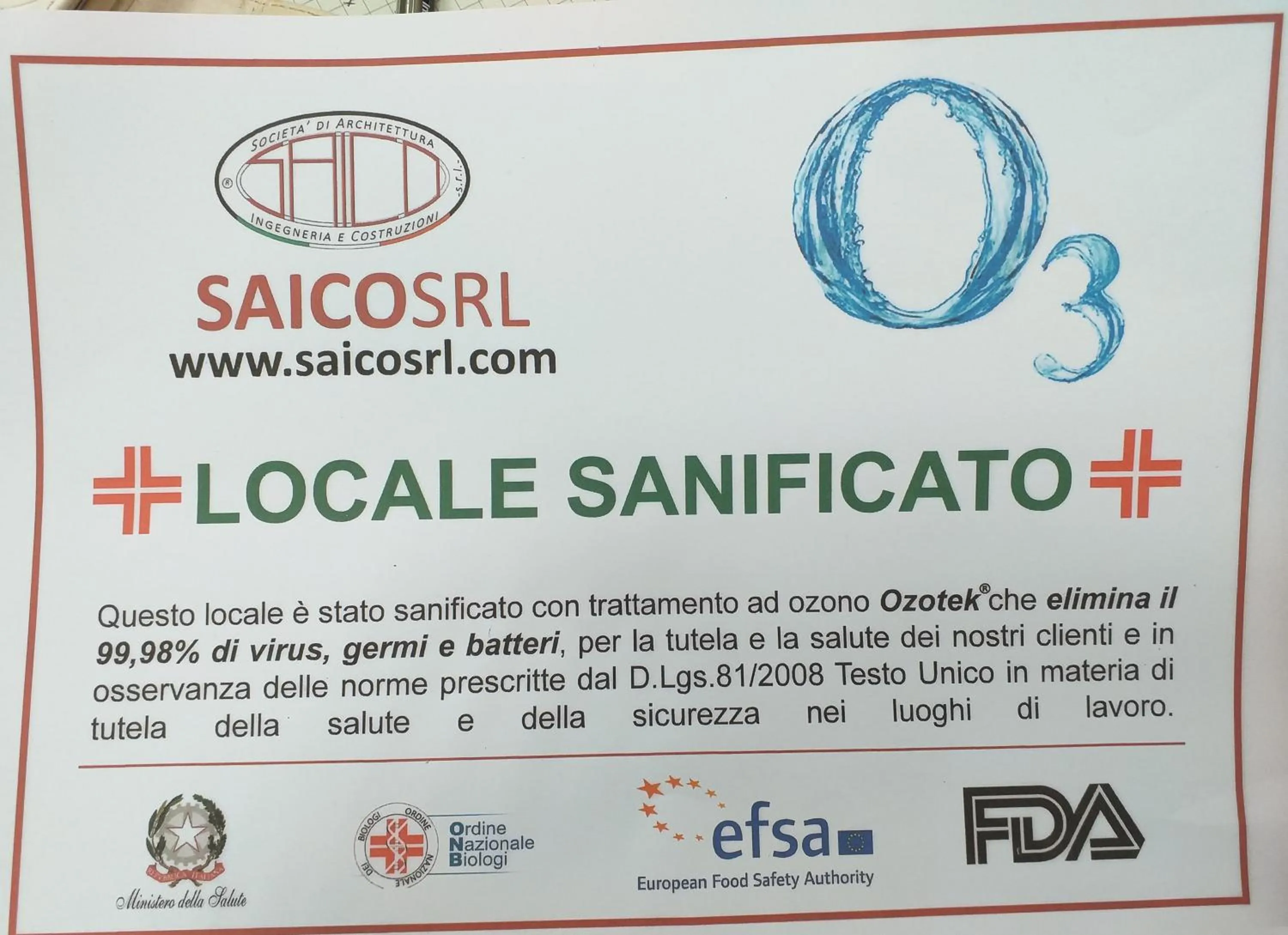 Certificate/Award in Nostromondo Ciancaleoni Palace