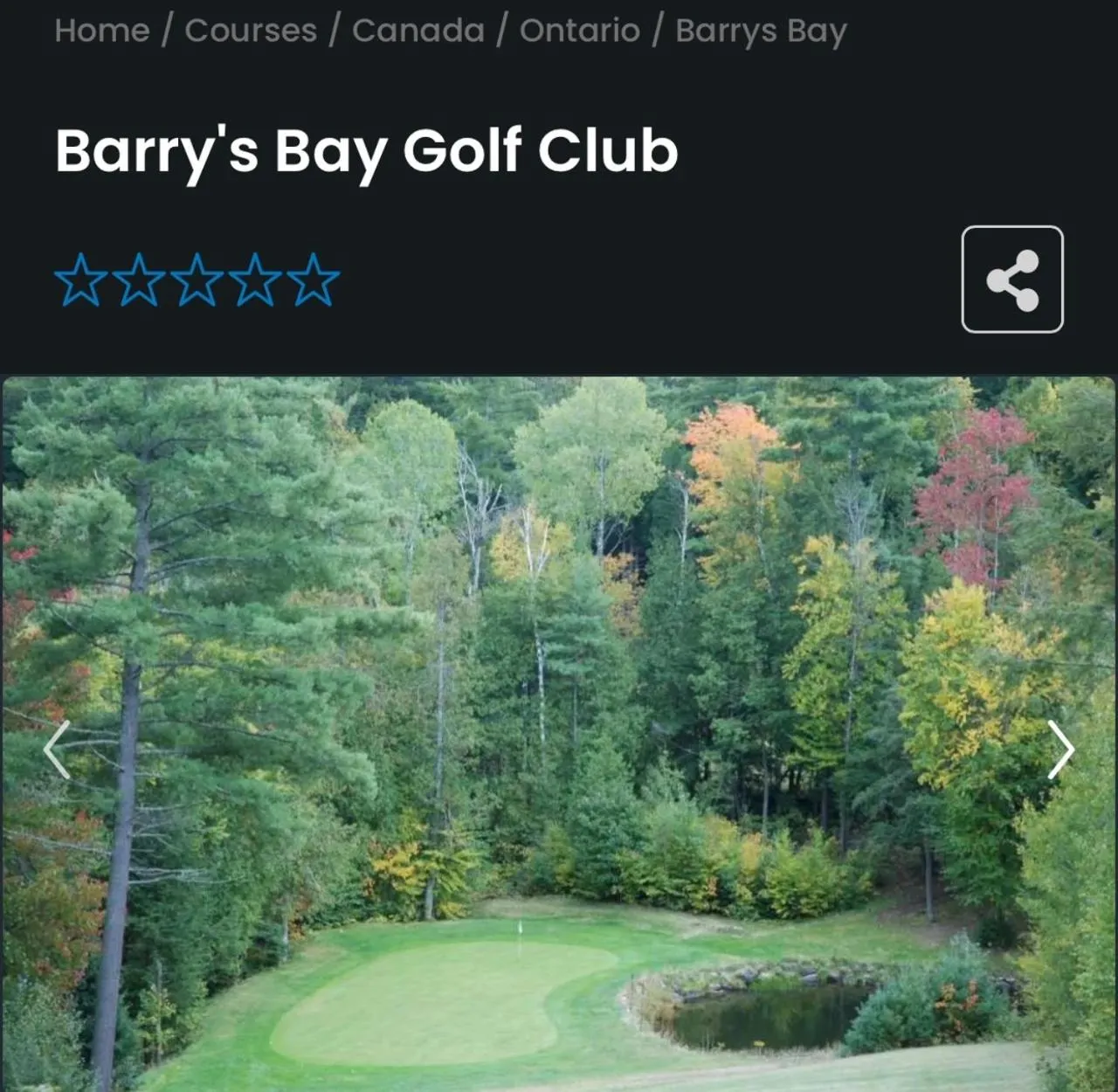 Golfcourse in Hush Lodge and Cottages